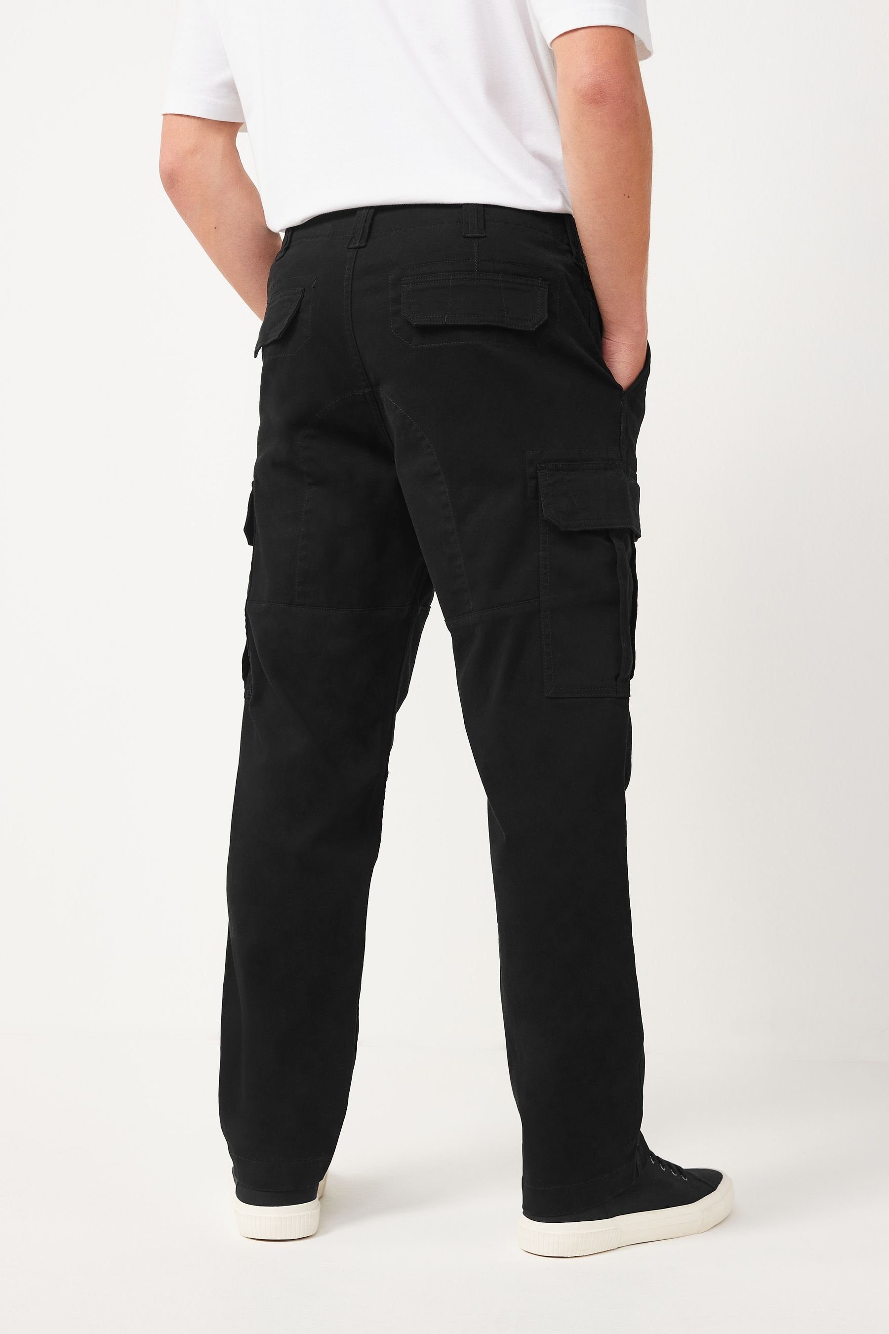 Cargo-Hose – Cargohose (1-tlg) Fit Straight Next aus Baumwollstretch Black