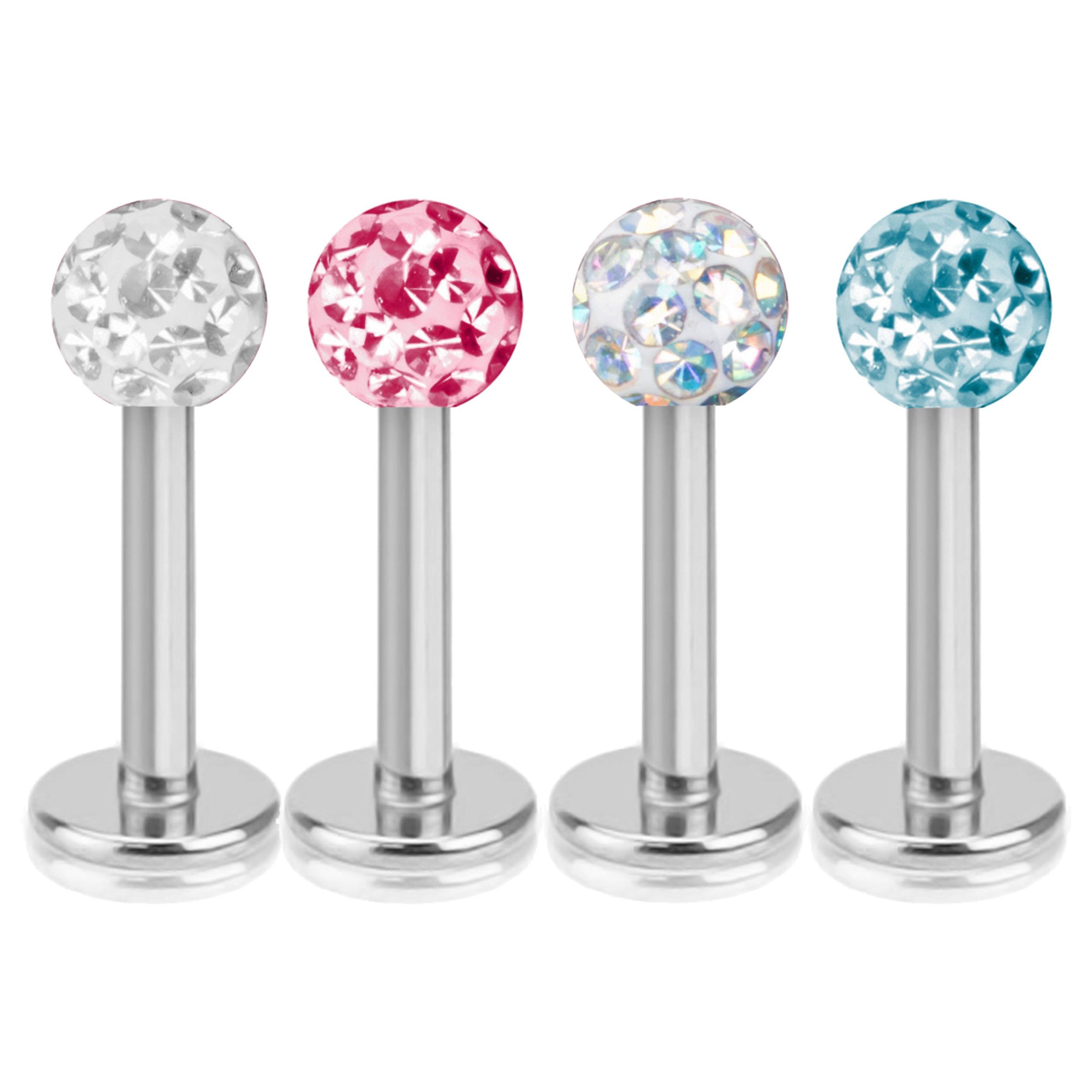 viva-adorno Piercing-Set Lippenpiercing Multi Kristall Epoxy günstig online kaufen