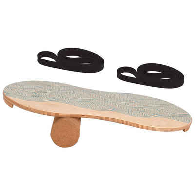 body coach Balanceboard Woodboard Balance-Board Set natürliches Material Ahorn Holz & Kork, Anti-Rutsch Gleichgewichtstrainer für Kinder, Jugendliche & Erwachsene