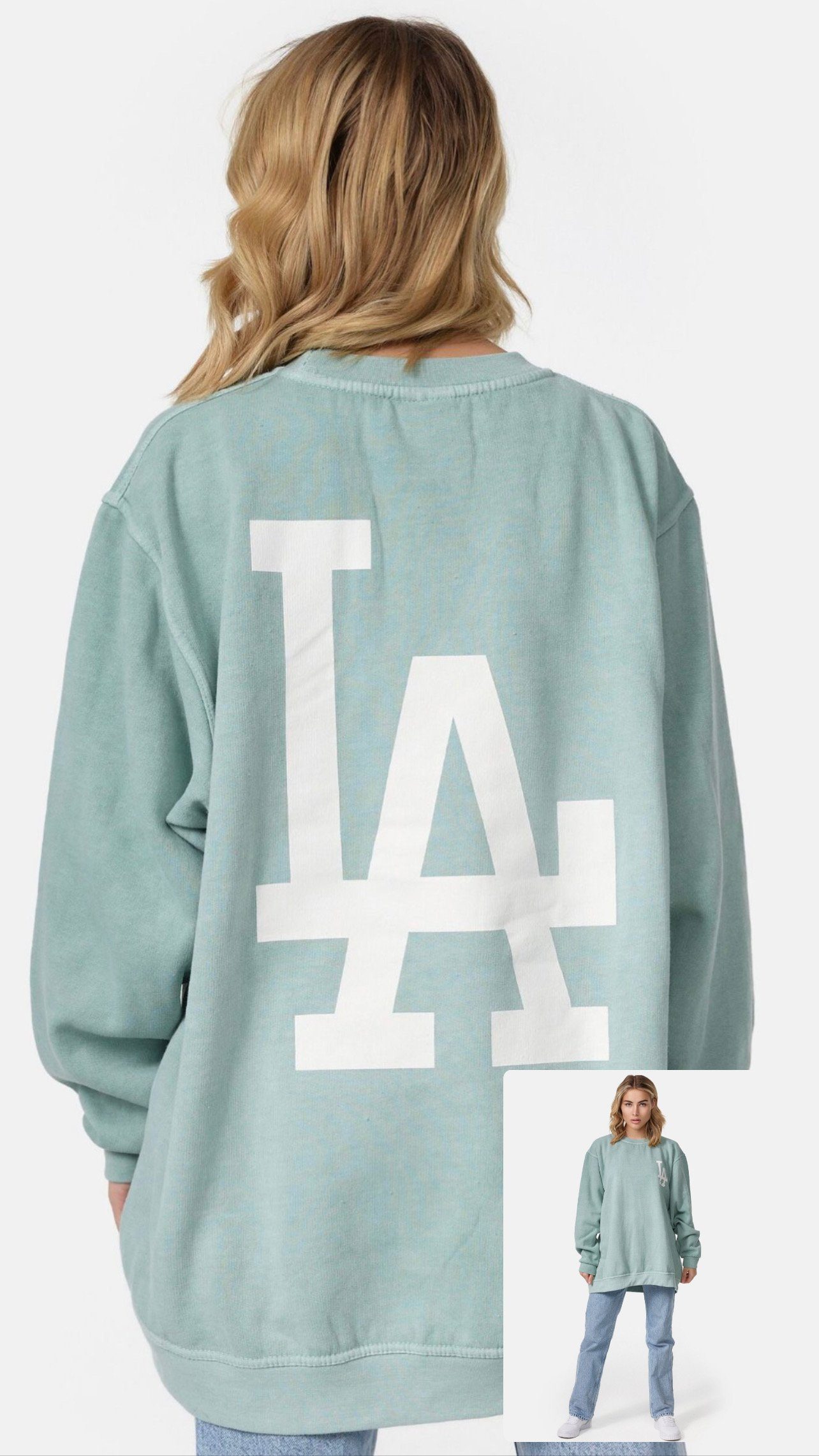 Worldclassca Longsweatshirt Worldclassca Oversized Sweatshirt LA College Langarmshirt Пуловери