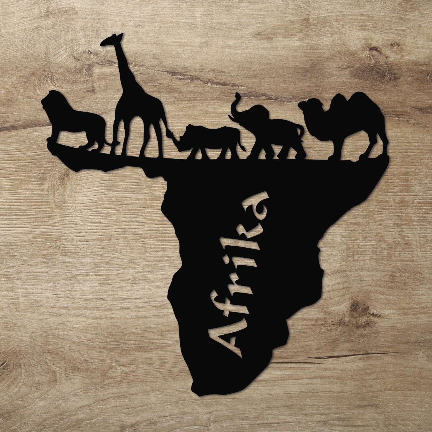 Namofactur LED Dekolicht USB Farbwechsel Afrika Landkarte Deko Wand Lampe, LED fest integriert, Farbwechsler