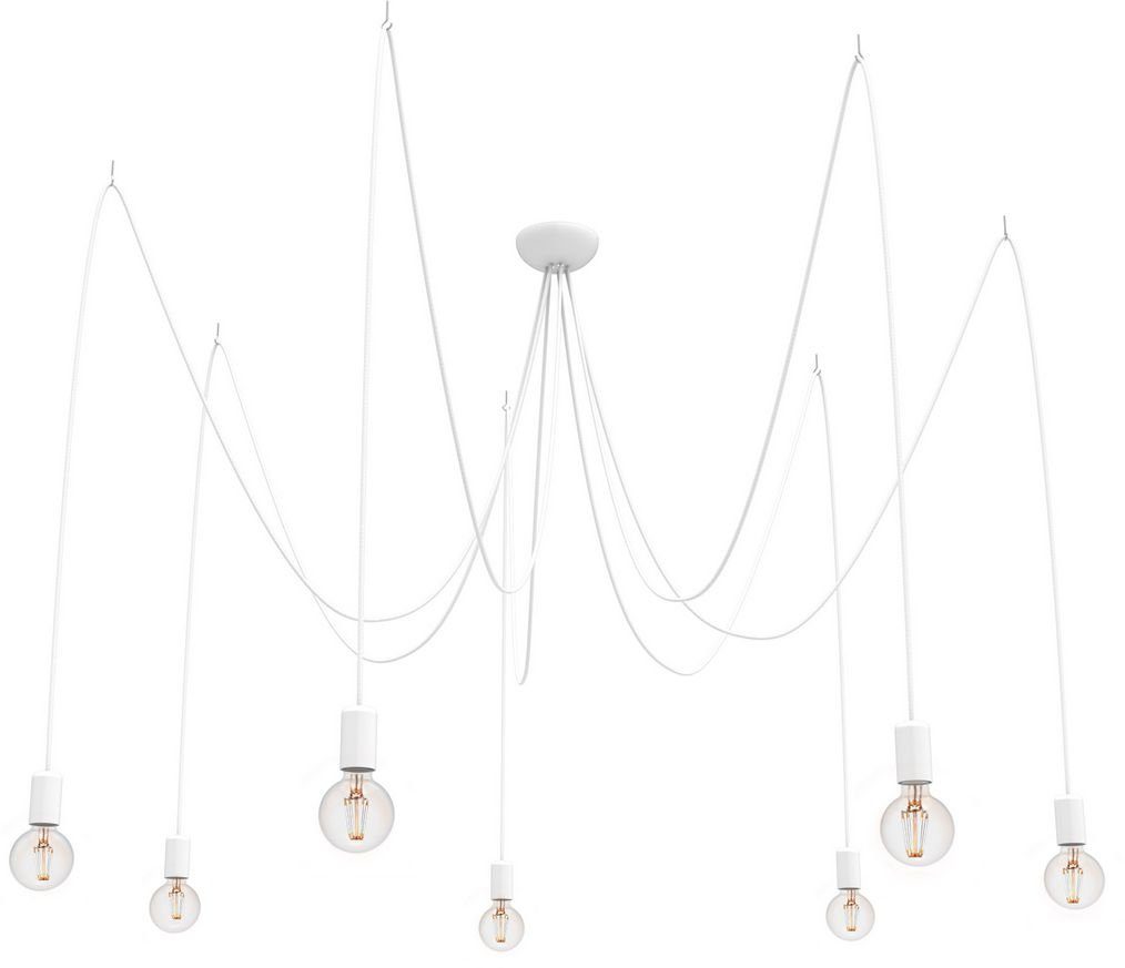 Licht-Erlebnisse Pendelleuchte SPIDER, ohne Leuchtmittel, Hängelampe Weiß M günstig online kaufen