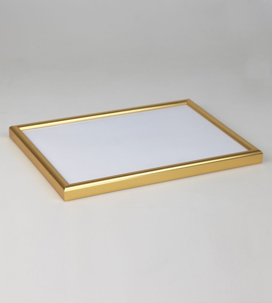 Gold ohne Plexiglas IDEAL Komp TREND Bilderrahmen Classic Leichter Kunststoffbilderrahmen mit Schutz