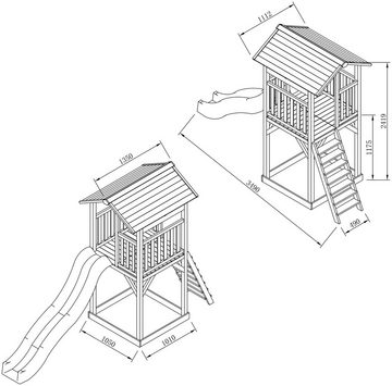 AXI Spielturm Beach Tower, mit Rutsche