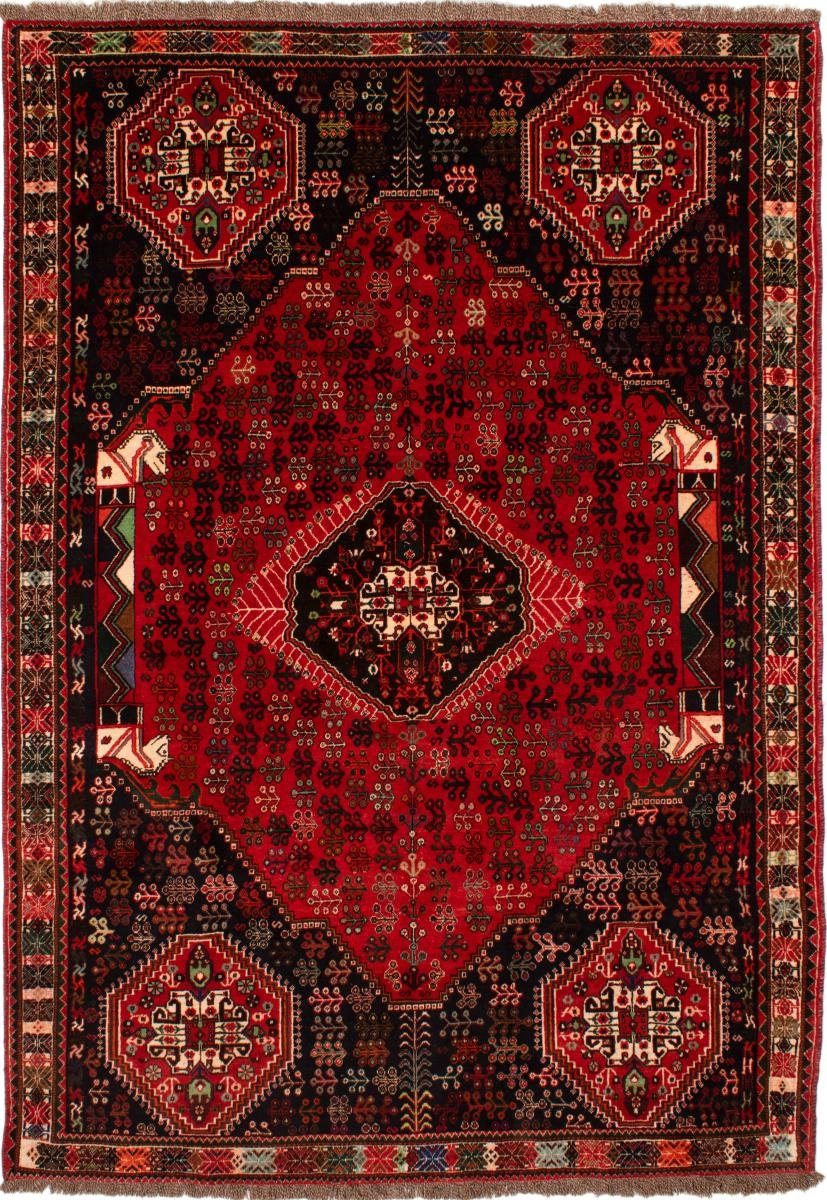 Orientteppich Shiraz 211x302 Handgeknüpfter Orientteppich / Perserteppich, Nain Trading, rechteckig, Höhe: 10 mm