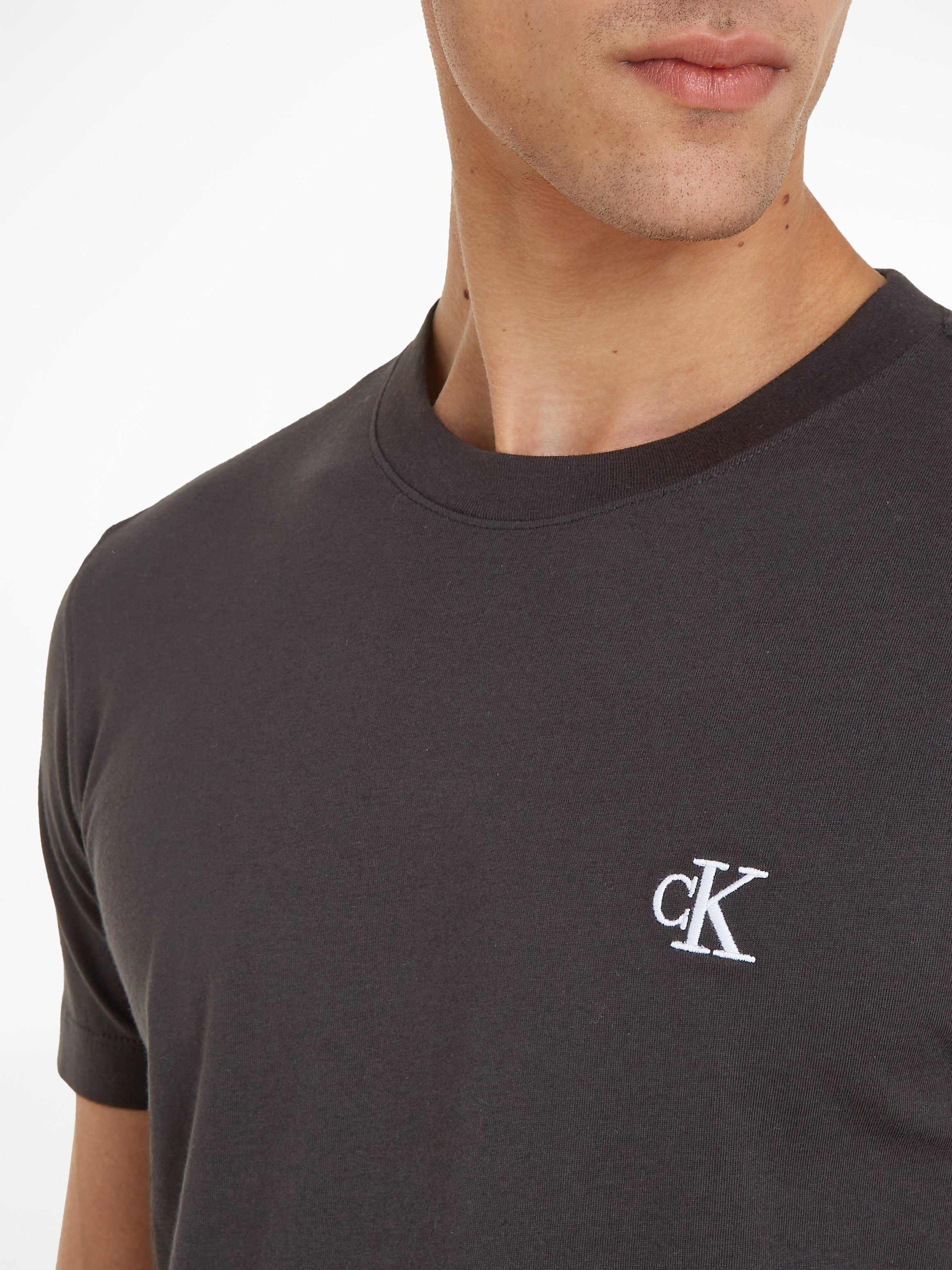 Calvin Klein Jeans T-Shirt CK ESSENTIAL SLIM TEE mit Logo-Stickerei