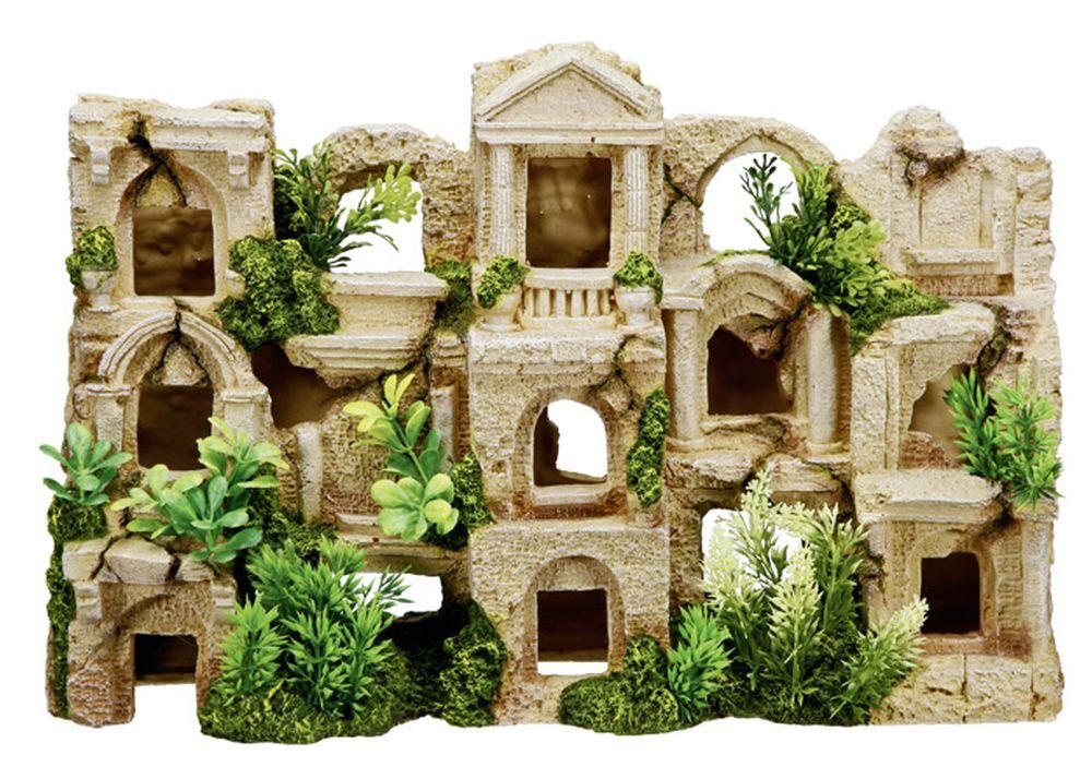 Aquariendeko Aqua Ornaments "FISCH HABITAT" mit Pflanzen