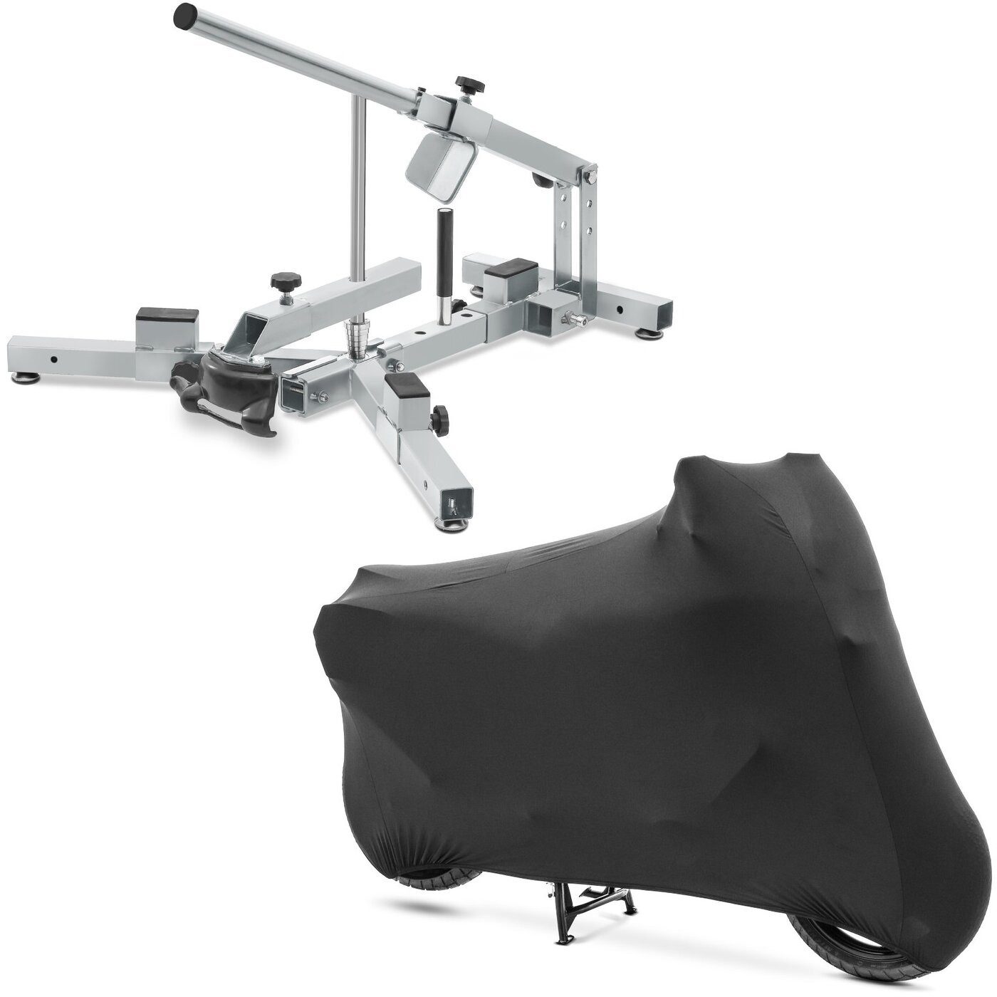 ConStands Motorradheber Set: Reifenmontiergerät für Motorradreifen 12-21" MD4Z # mit Motorrada