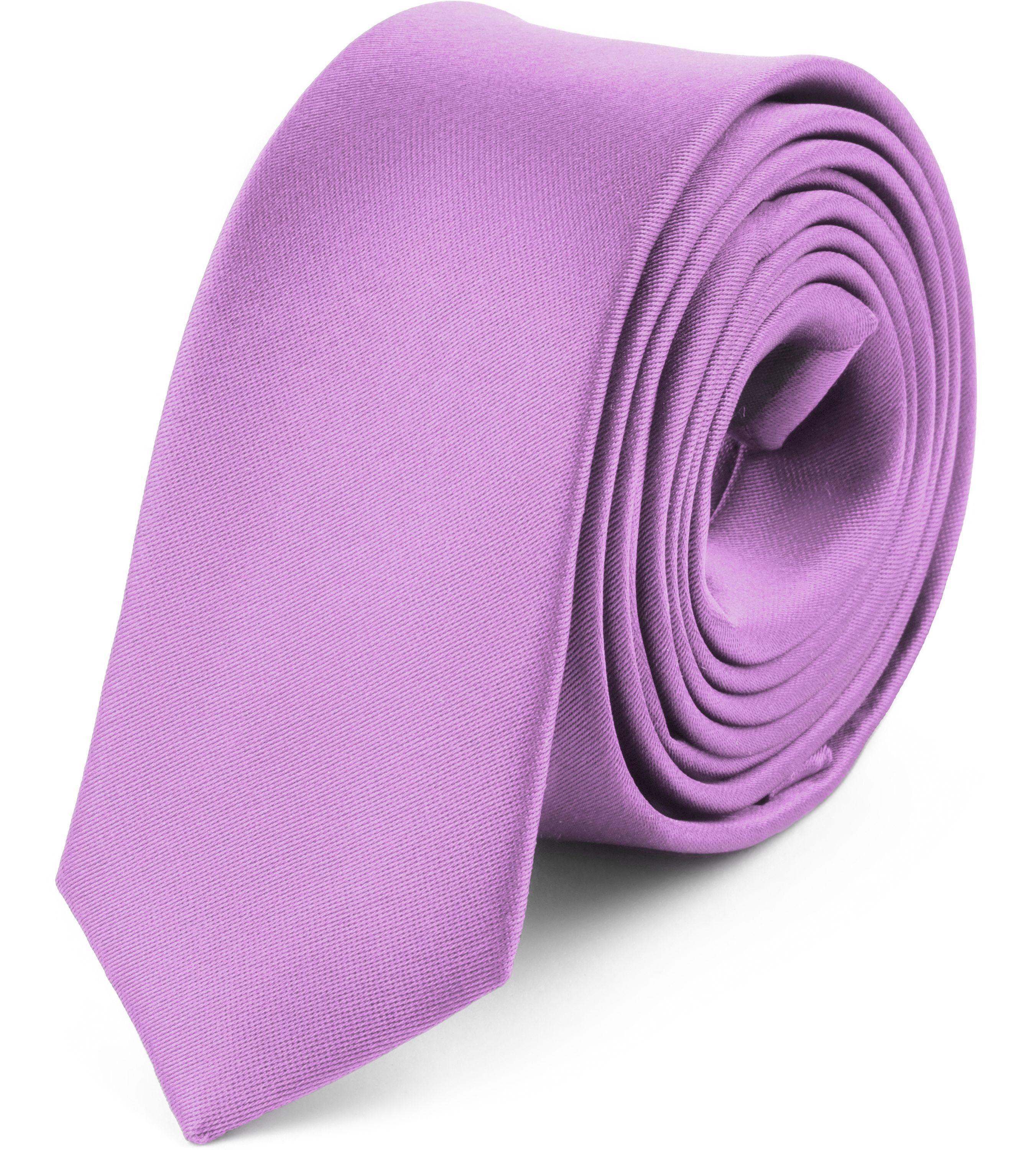 SP-5 (Set, 5cm) x Krawatte Krawatte Lila (150cm Ladeheid Herren Schmale 1-St)