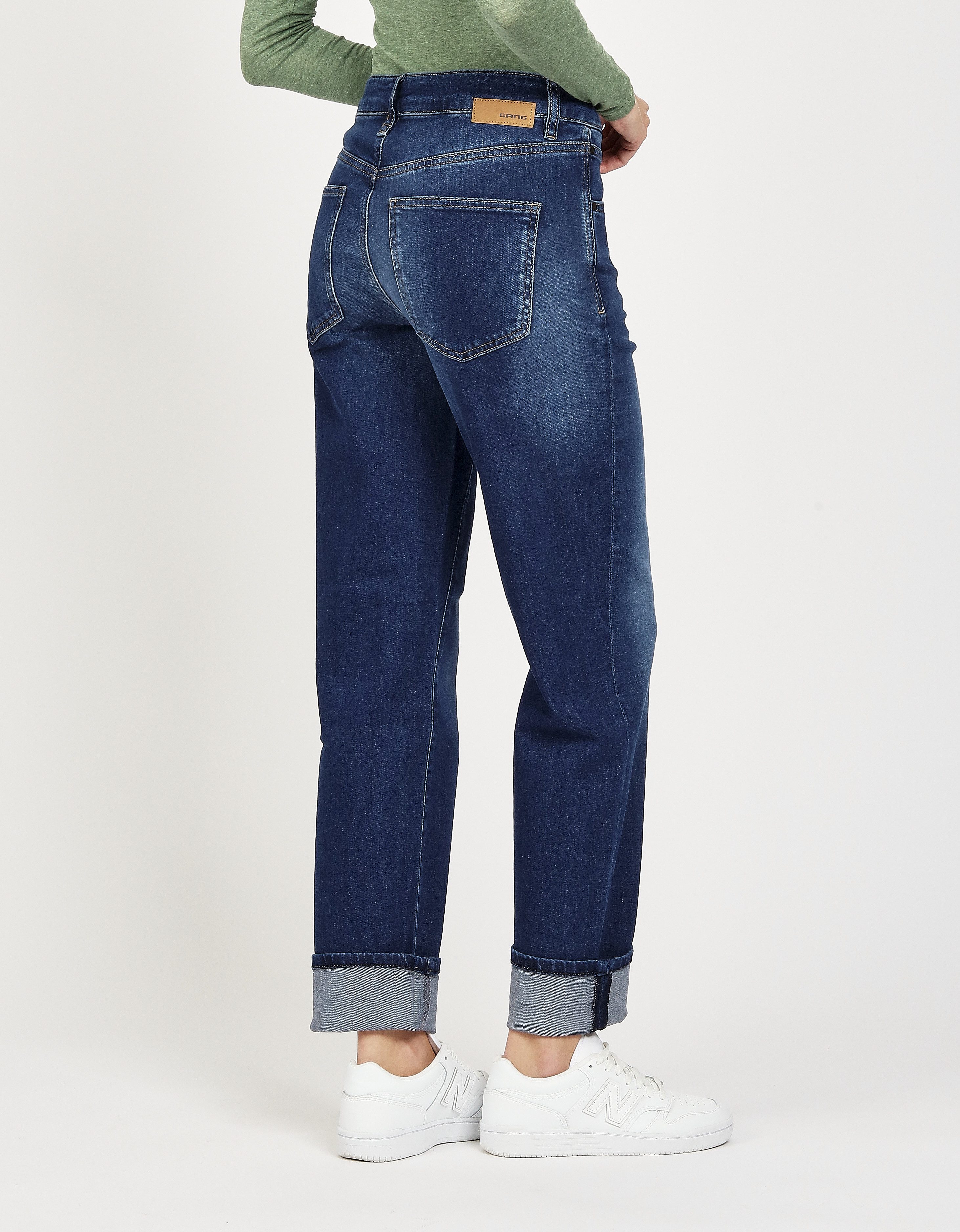 GANG Straight-Jeans "94SOLEY", exklusives Design ohne Turn-up am Beinabschl günstig online kaufen