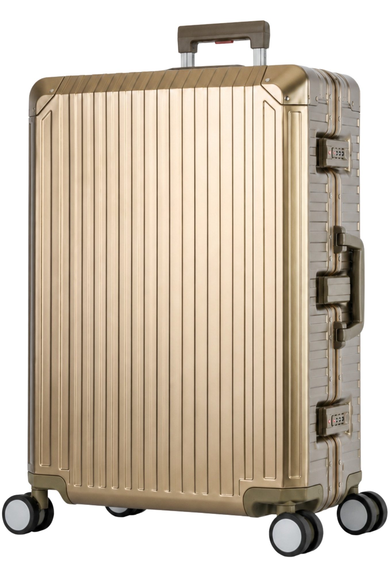 Travelhouse Koffer 100% Aluminium TOKYO XL - verschiedene Farben, 4 Rollen, mit stabilem Aluminium-Gehäuse und verstärkten Ecken