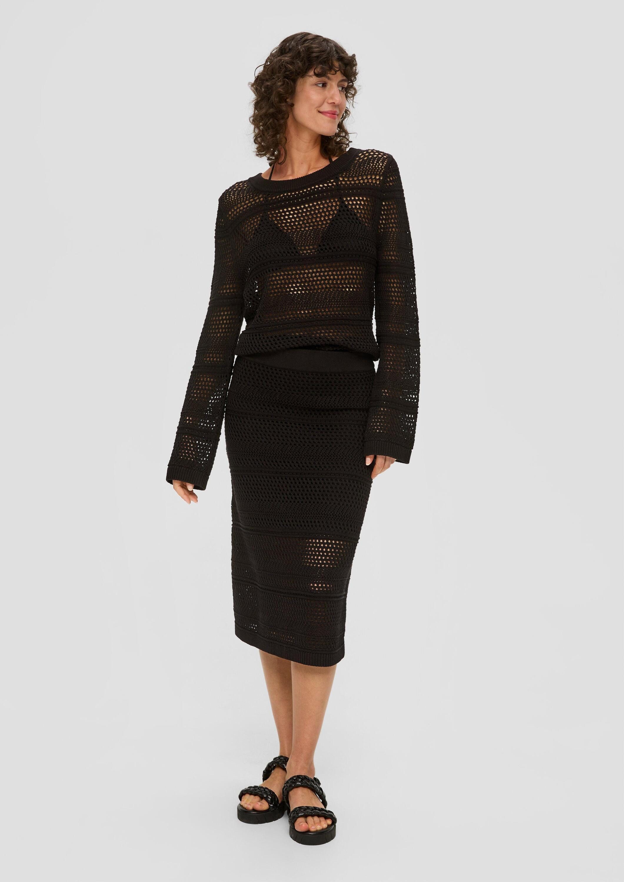 s.Oliver Midirock Rock Mini-Rock mit Strickmuster