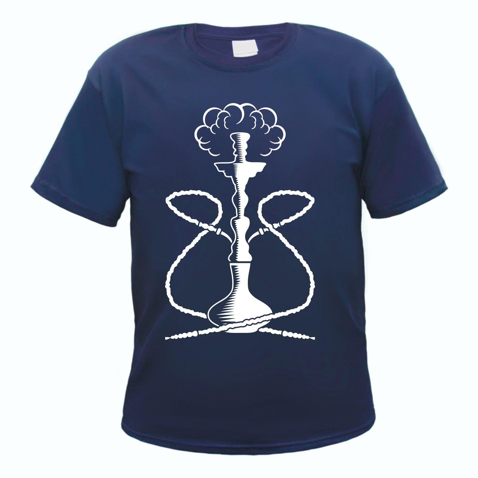 HB-Druck T-Shirt Shisha Wasserpfeife Herren T-Shirt - Druck - Tee Shirt aus 100% Baumwolle mit strapazierfähigem Aufdruck