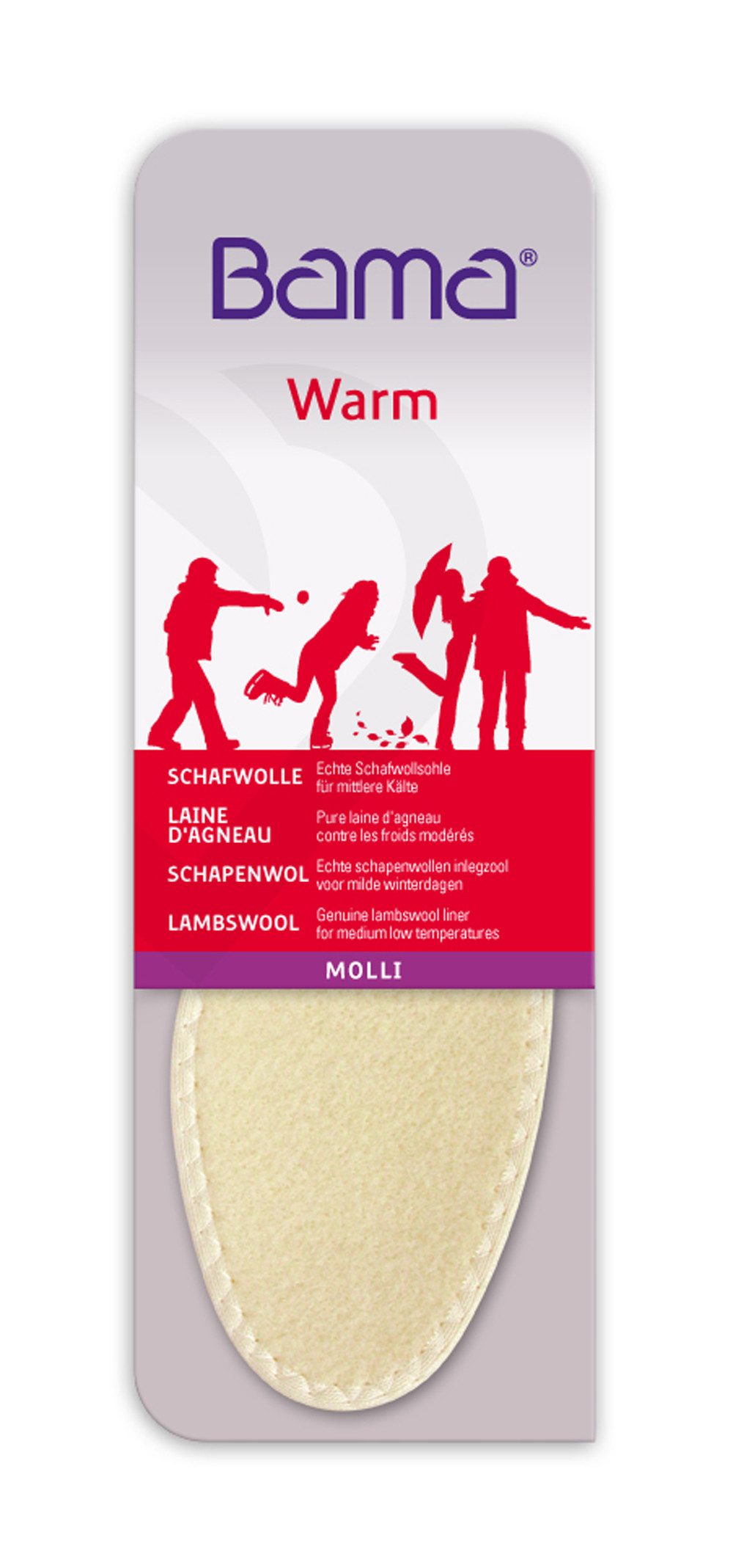 BAMA Group Einlegesohlen Molli - echte Wollsohle für Mittlere Kälte