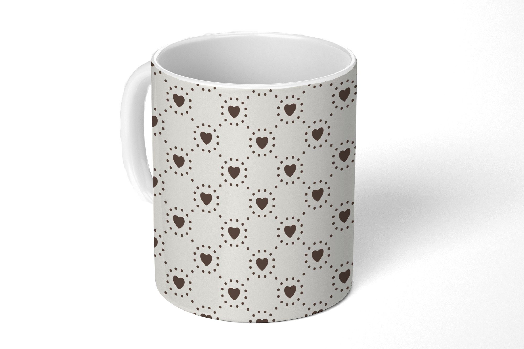 MuchoWow Tasse Geometrie - Becher, - Teetasse, Muster, Kaffeetassen, Herz Geschenk Keramik, - Linie Teetasse