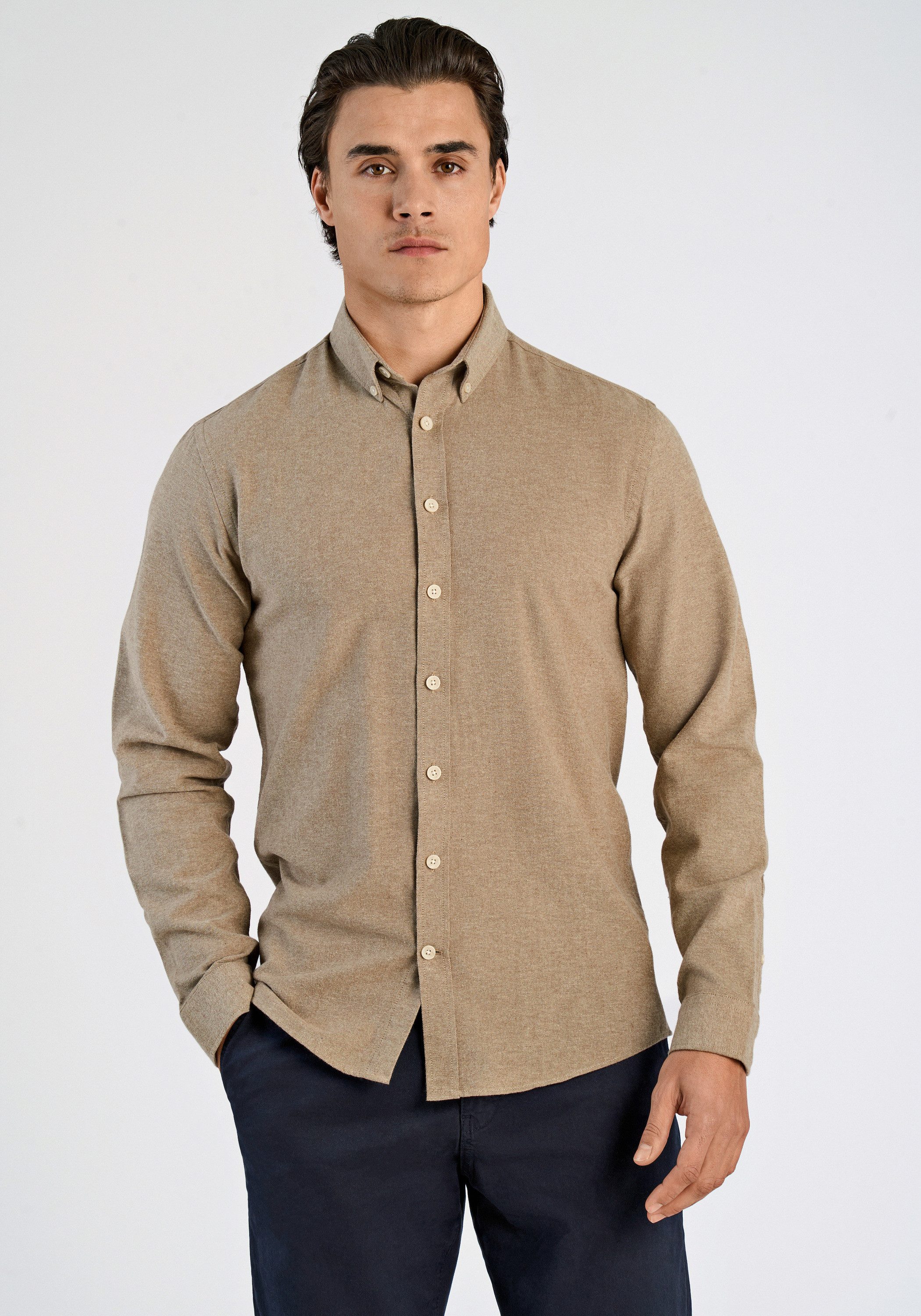 LINDBERGH Flanellhemd Flanellhemd (Langarm) Relaxed Fit