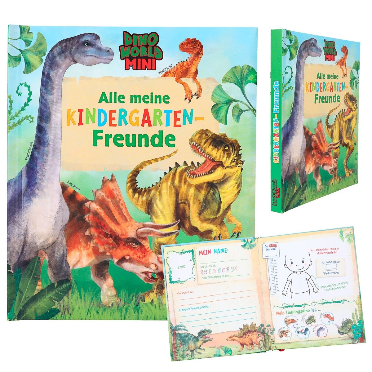 Notizbuch DEPESCHE DINO World Freundebuch Alle meine Kindergarten Freunde