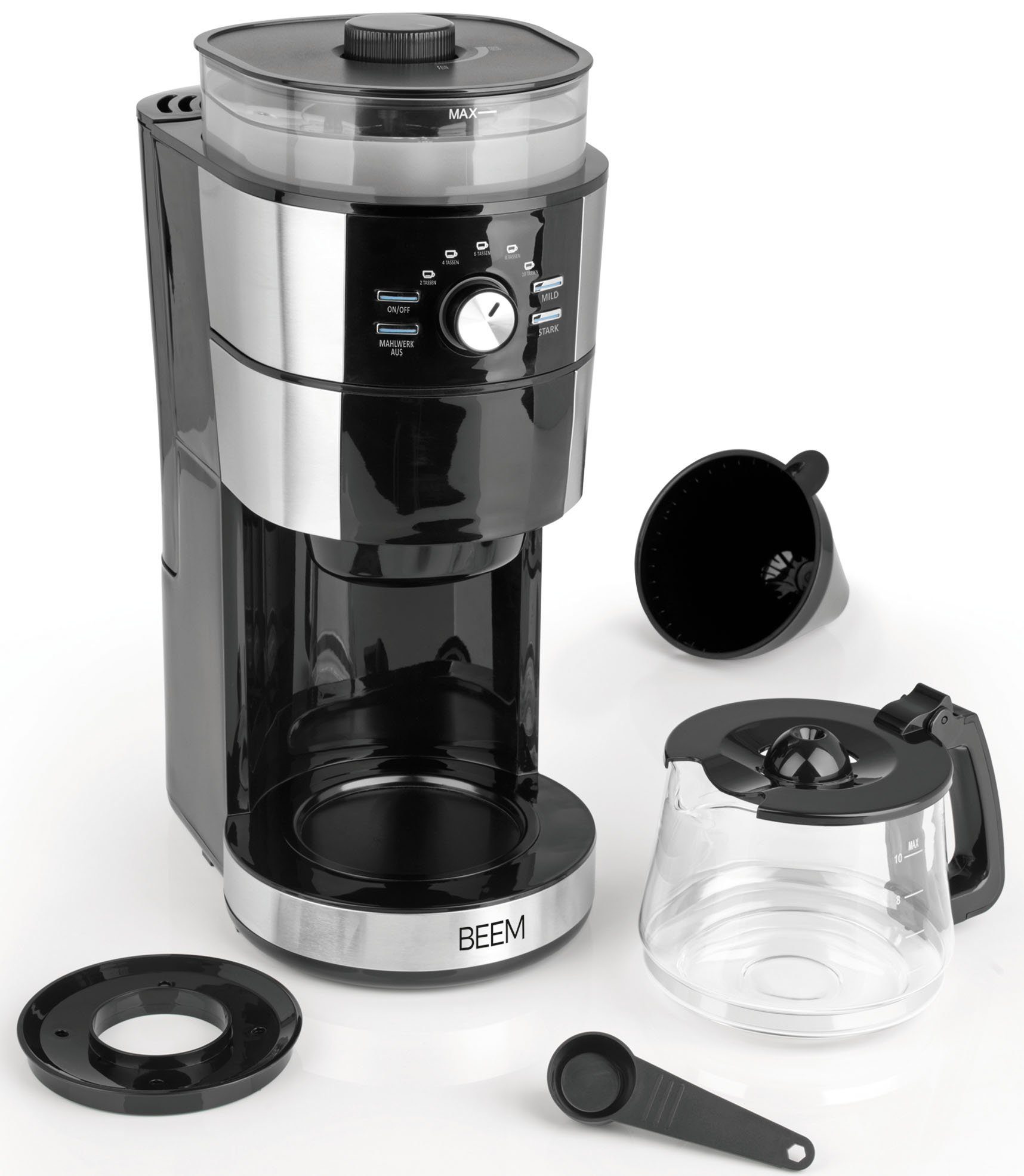 BEEM Kaffeemaschine mit Mahlwerk Fresh-Aroma-Intense, 1,25l Kaffeekanne,  Papierfilter 1x4, Glas online kaufen | OTTO