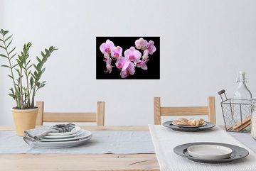 MuchoWow Wandsticker Orchidee - Blumen - Rosa - Flora (1 St), Wandaufkleber, Wandtattoo, Selbstklebend, Wohnzimmer, Schlafzimmer
