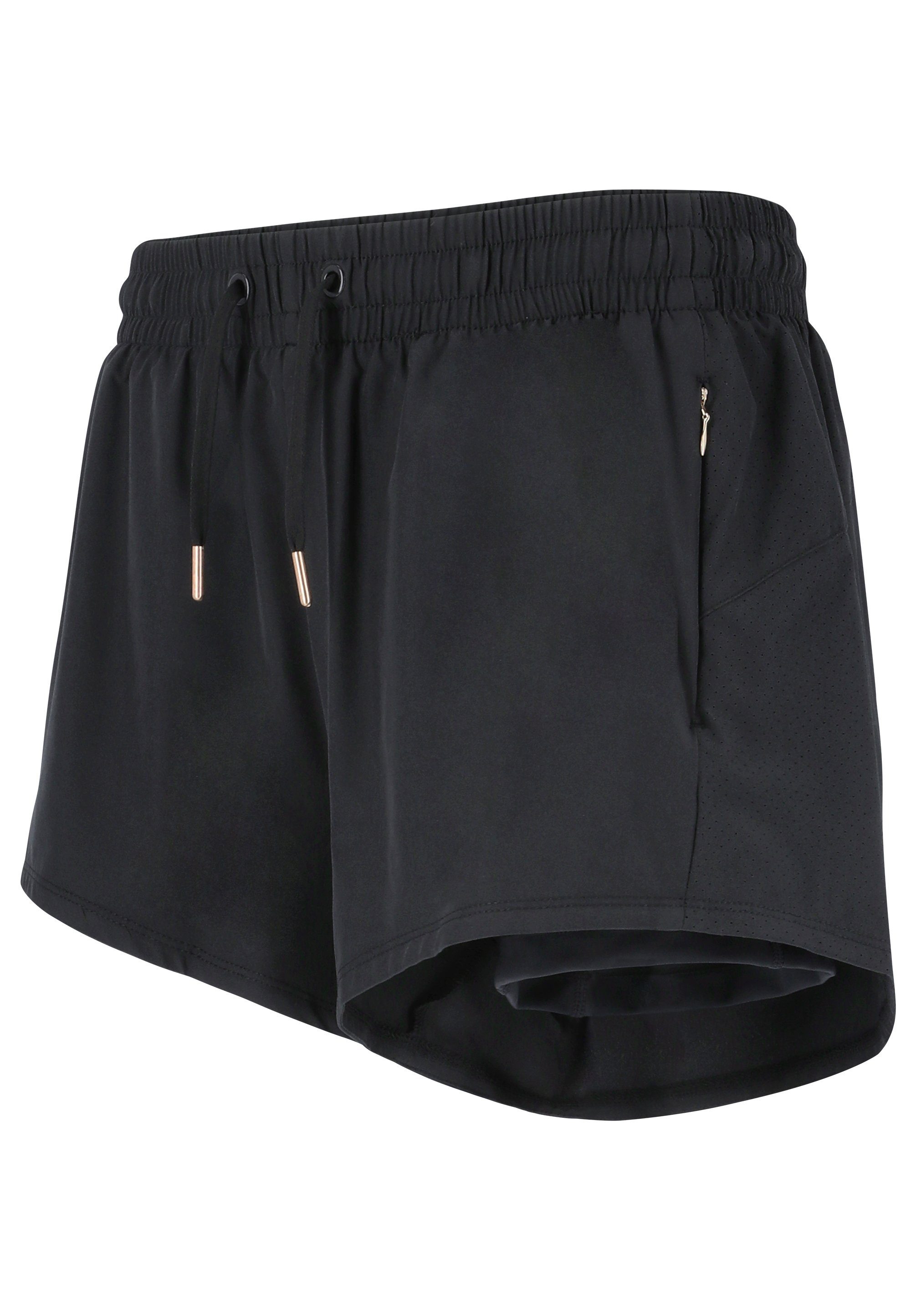 Shorts Taschen praktischen ENDURANCE Eslaire schwarz mit
