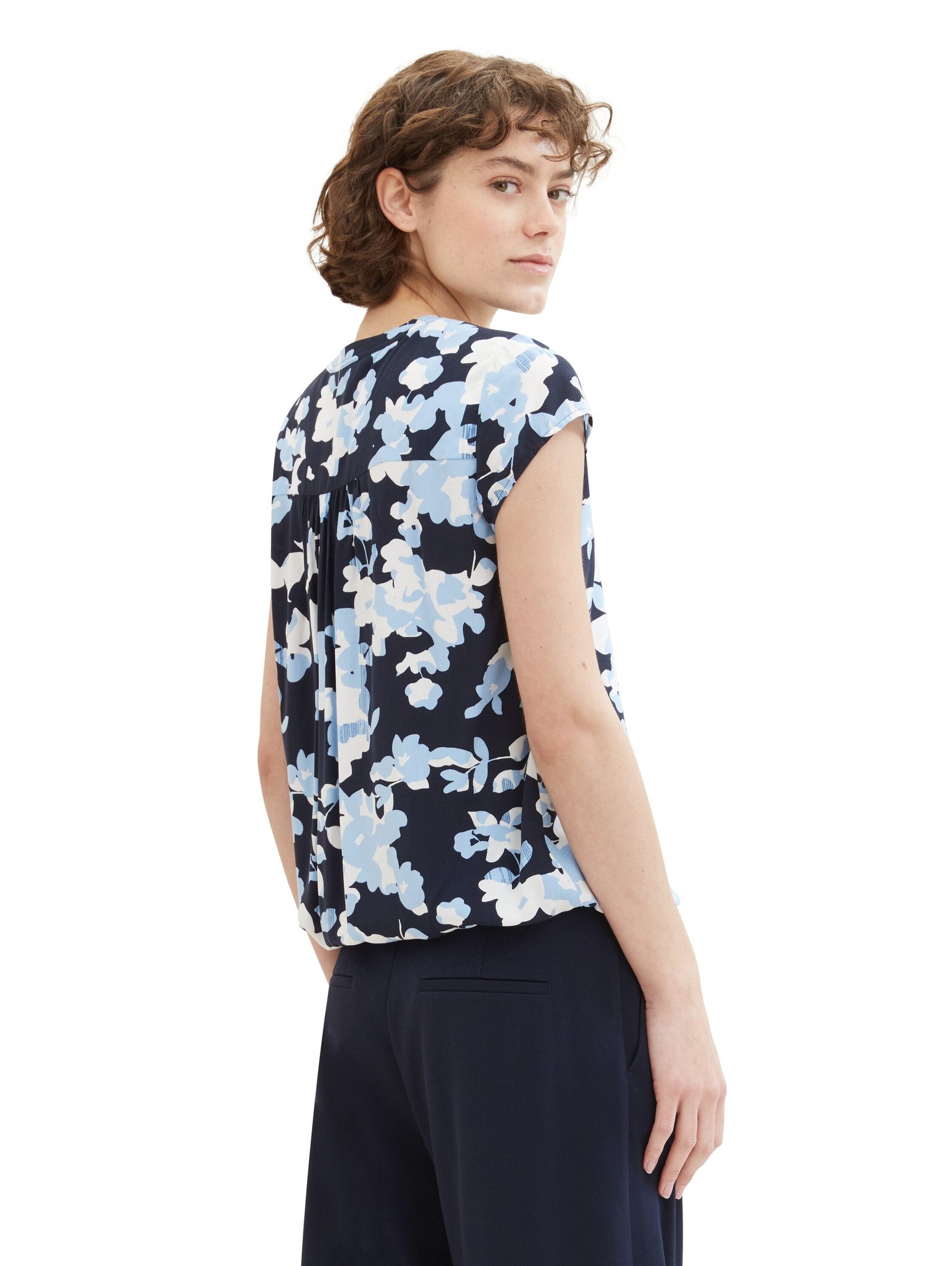 TOM TAILOR Blusenshirt Gemustertes Design Kurzarm günstig online kaufen