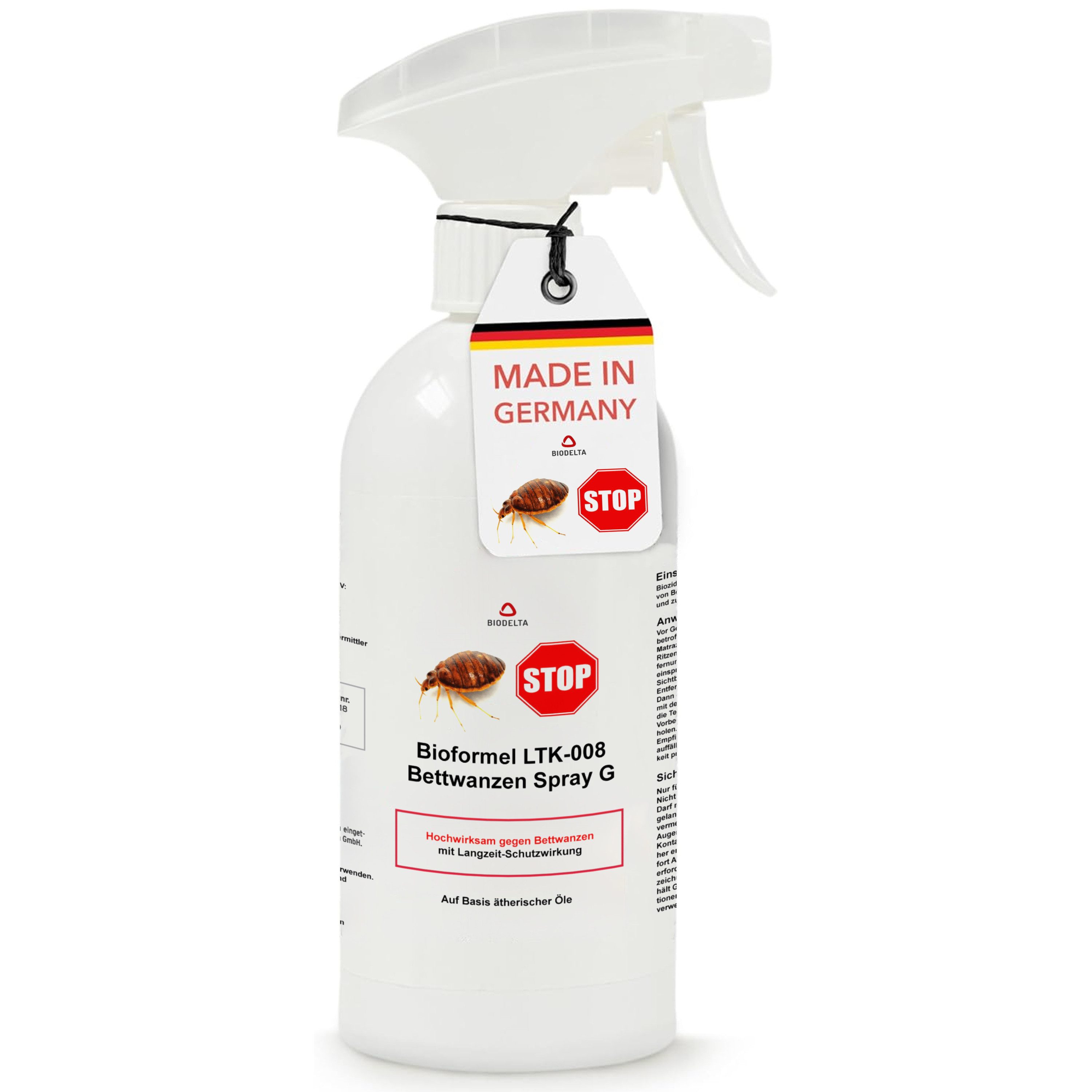 LTK-008 Biodelta Insektenspray Bettwanzen N, 0.5 l, Sprühflasche oder Kanister, 500 ml