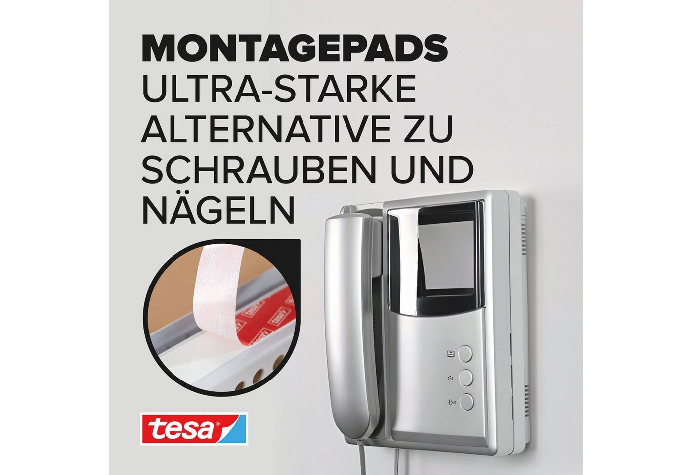 Thumbnail - tesa Doppelklebeband POWERBOND Ultra Strong Klebepads (Packung, 9-St) max. 6 kg - 9er Pack