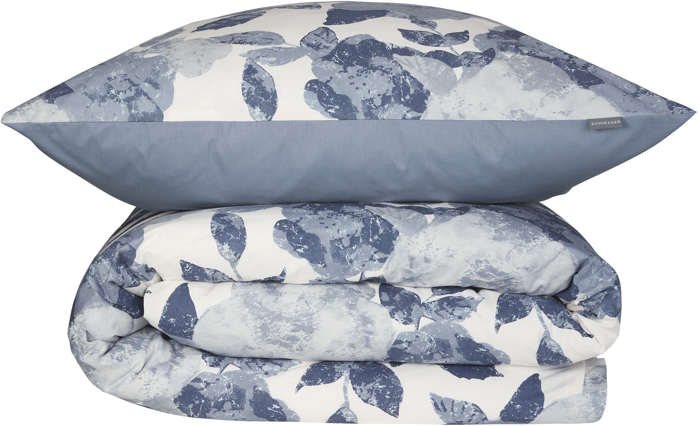 Schiesser Wendebettwäsche Elisa aus weicher Baumwolle mit hübschen Blumenmotiv, Renforcé, 2 teilig, OEKO-TEX® MADE IN GREEN