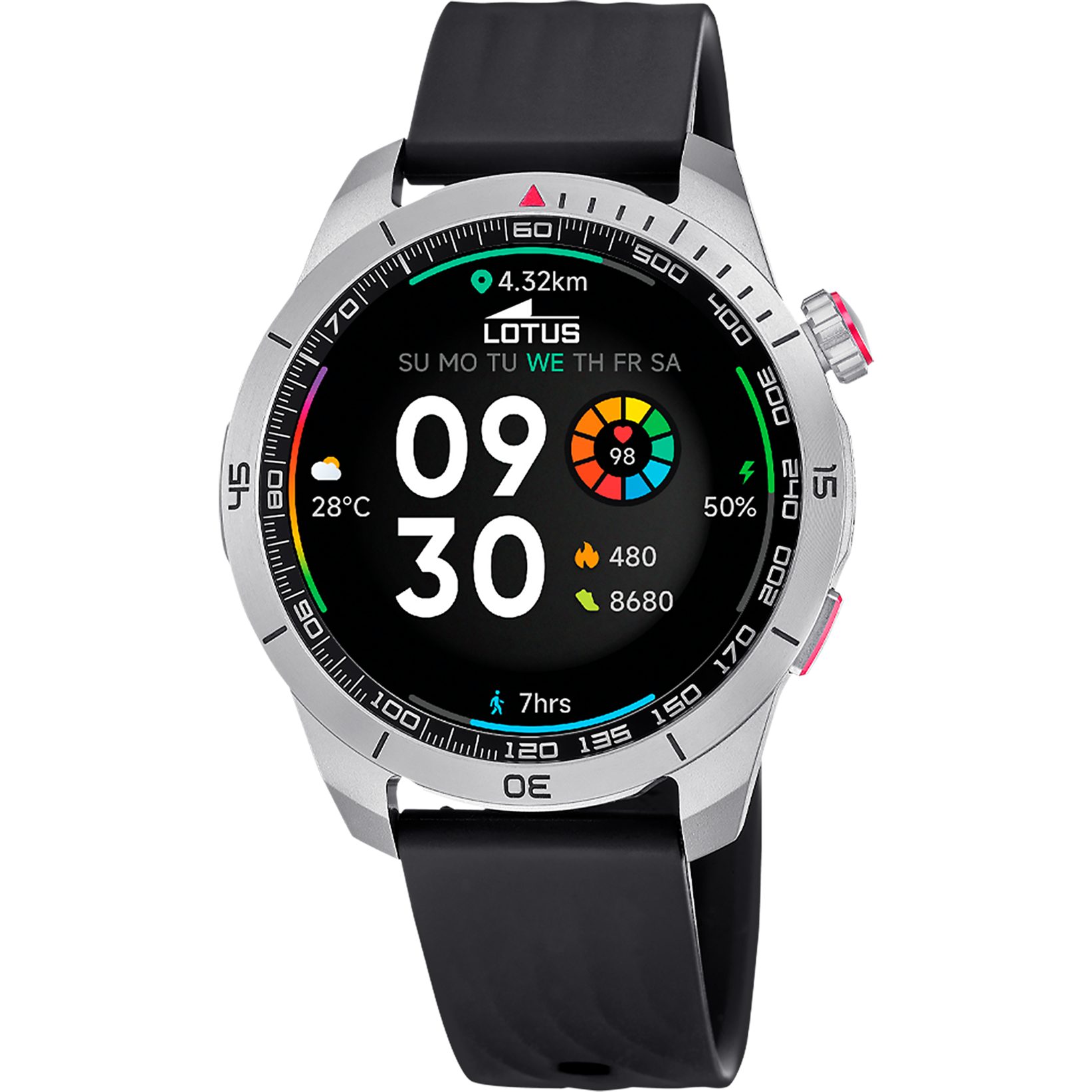 Lotus Smartwatch Smartwatch, Armbanduhr,Herrenuhr,Bluetooth,Steuerung der Smartphone-Kamera,Wecker