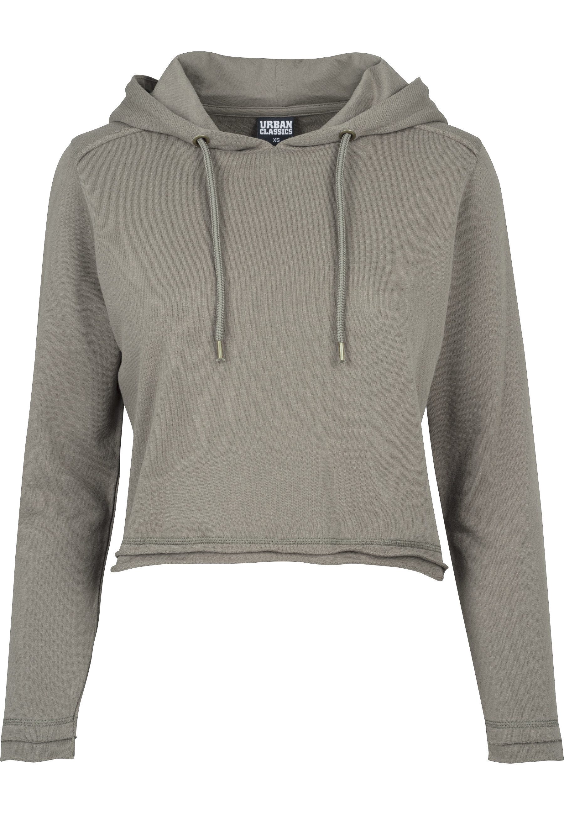 URBAN CLASSICS Rundhalspullover Urban Classics Damen Ladies Cropped Terry Hoody (1-tlg)