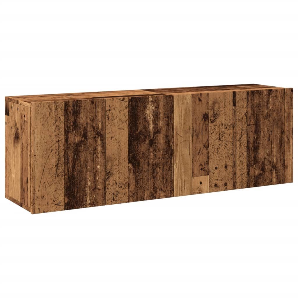vidaXL Hängeschrank NA Sideboard Wandschränke 2 Stk Altholz-Optik 60x30x41 cm Hängeschrank