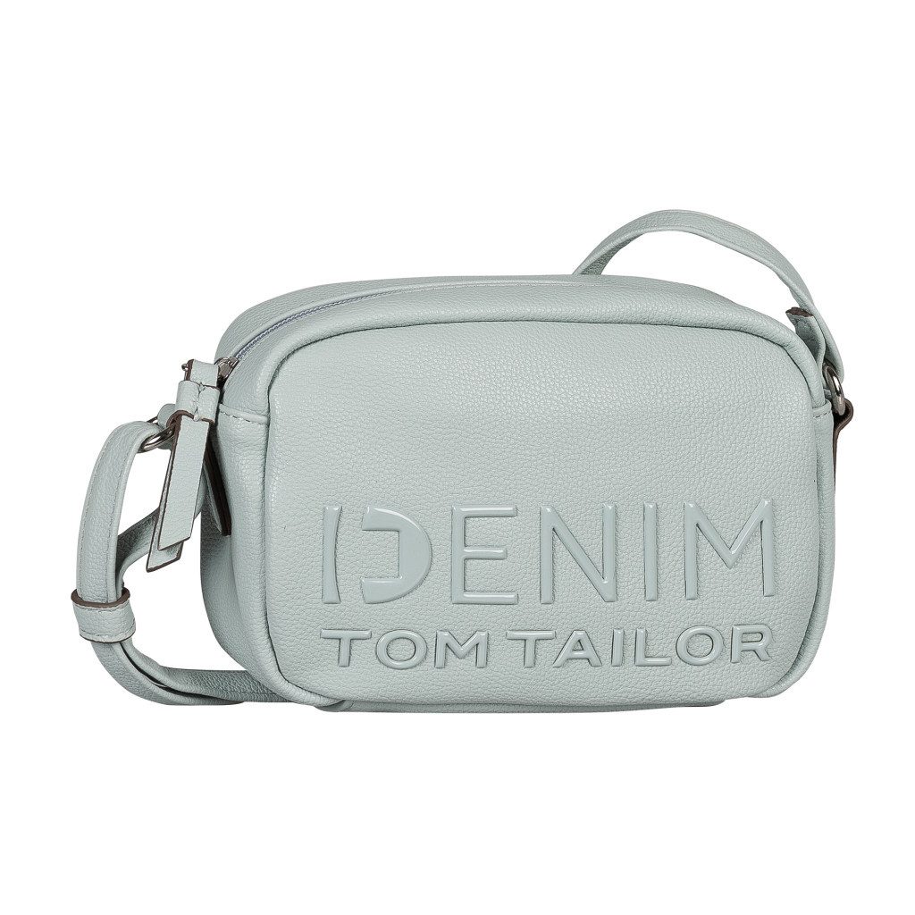 TOM TAILOR Denim Handtasche Aveline, Damen Umhängetasche, Schultertasche mit glänzendem 3D-Logo