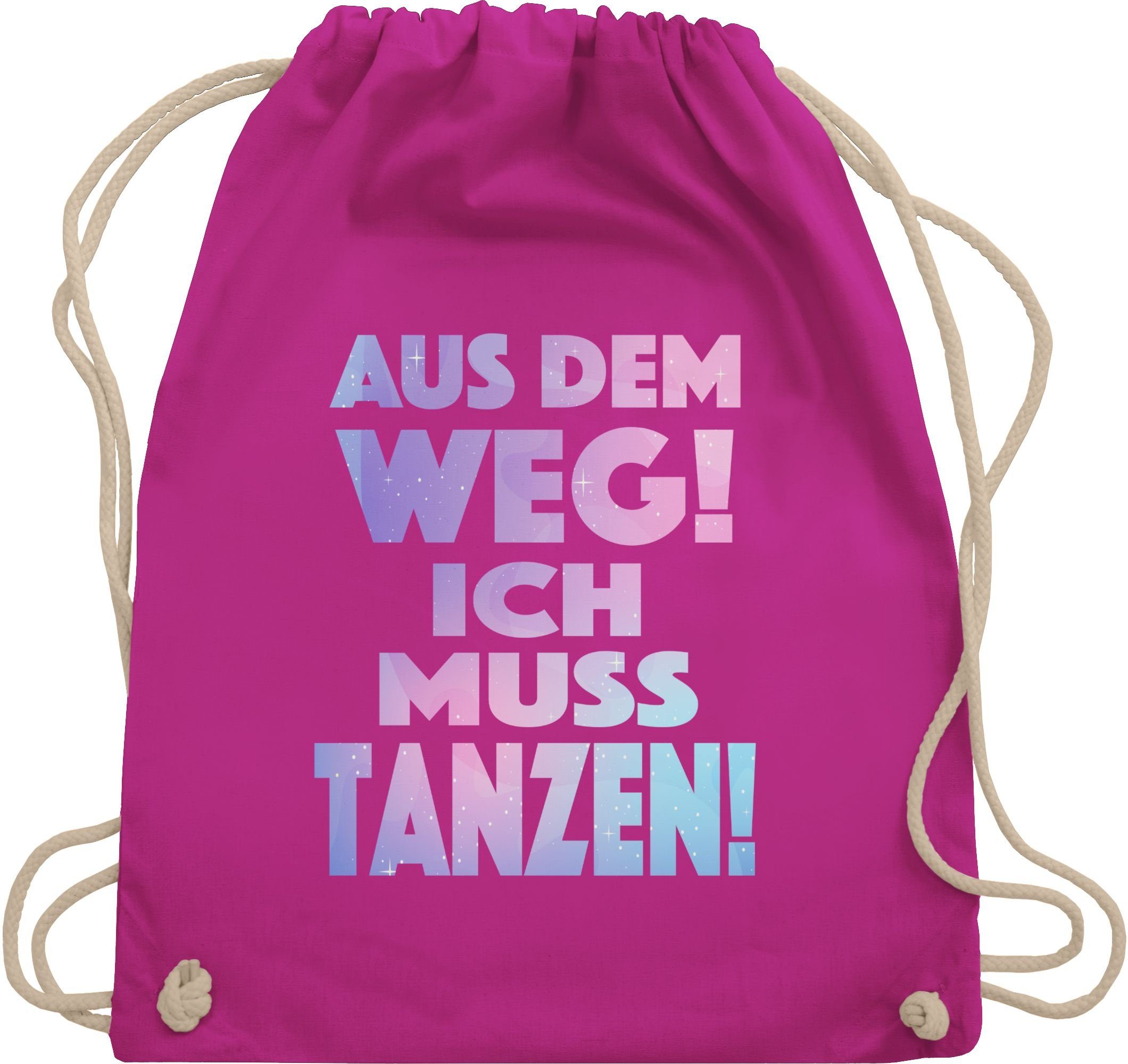 Shirtracer Turnbeutel Aus dem Weg Ich muss tanzen - Geschenk Tanzliebhaber Tanzbegeistert Pa, Stoffbeutel Festival Outfit