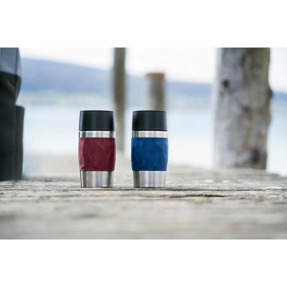 Emsa Thermobecher Travel Mug Compact Dunkelblau 0.3 L, Edelstahl