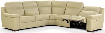 CALIA ITALIA Ecksofa Andrea, L-Form, mit elektrischer Relaxfunktion, in Leder, 253 cm Breite