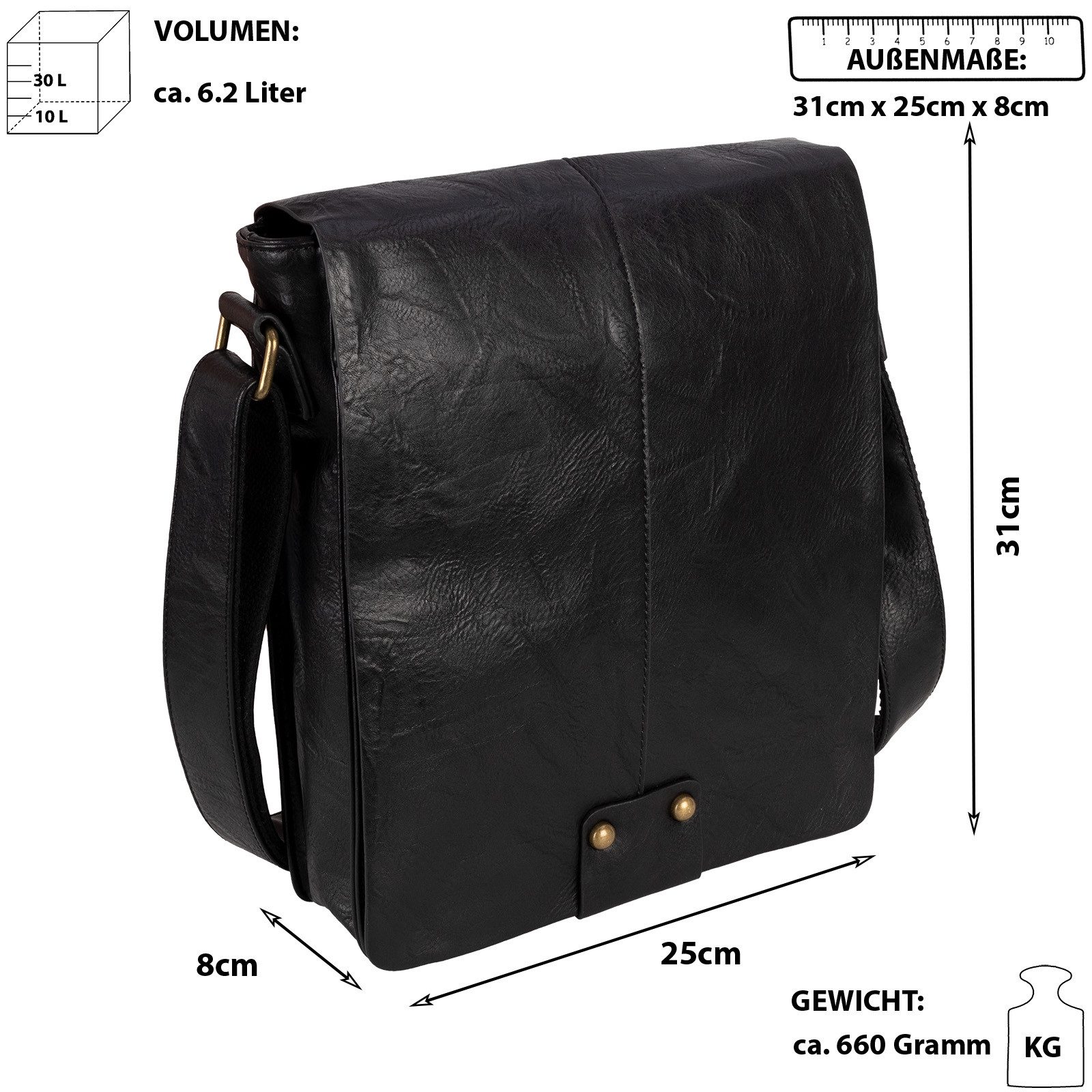 EAAKIE Umhängetasche Umhängetasche Flugbegleiter Schultertasche Messenger Damen Herren – Bild 2 von 5