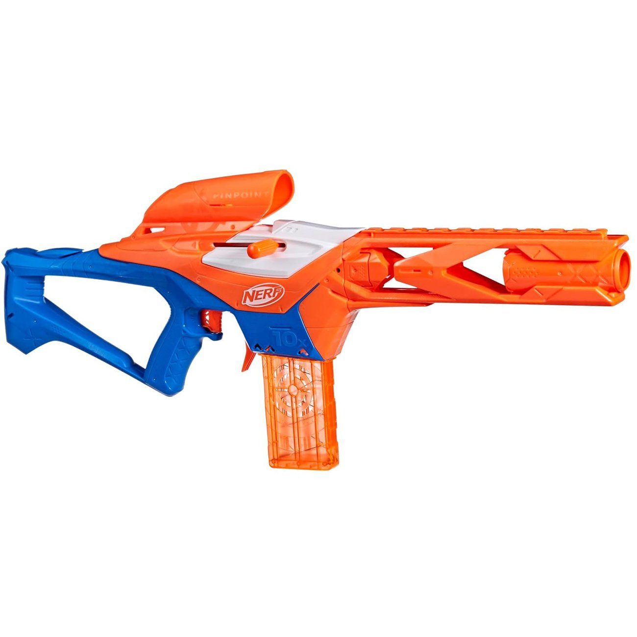 Hasbro Blaster Präzisions-Bolzen-Blaster mit 10-Dart Clip-Magazin, Der Nerf N Series Pinpoint bietet präzise Bolzen-Action, ein integrie