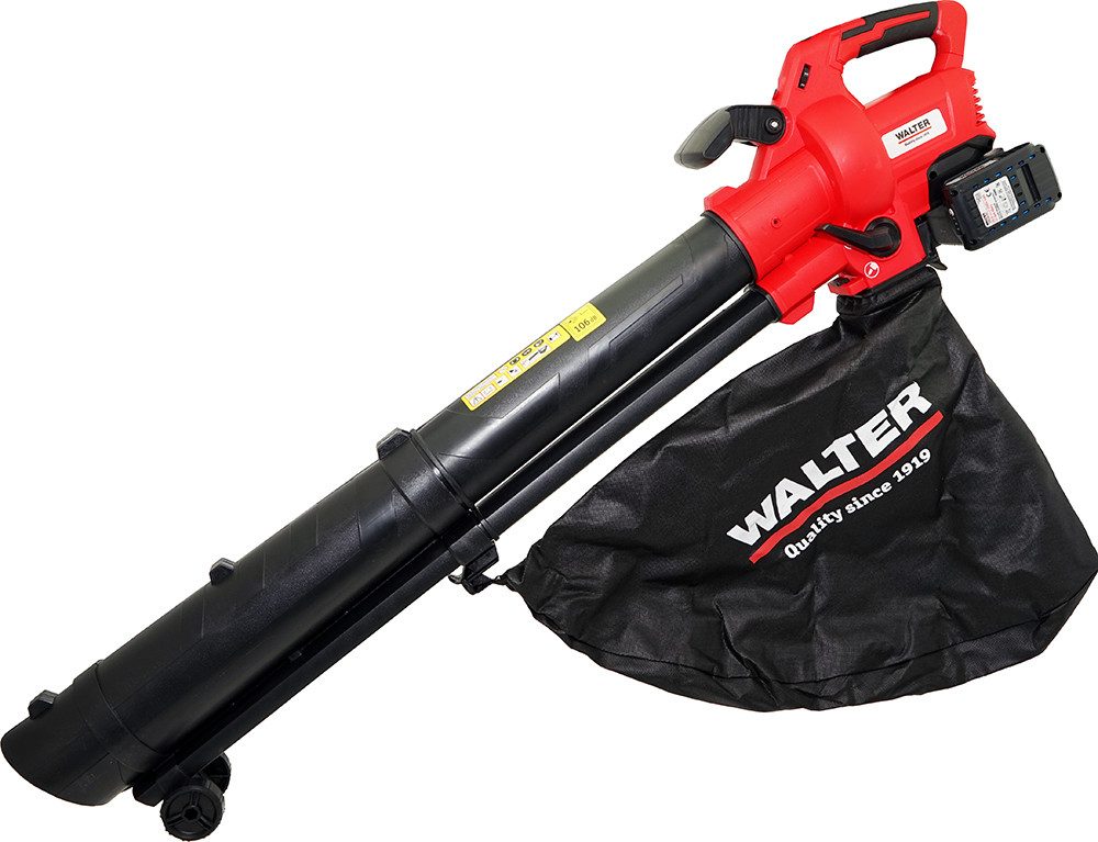 WALTER Akku-Laubsauger 40V Akku Laubbläser Laubsauger inkl 2 Akkus