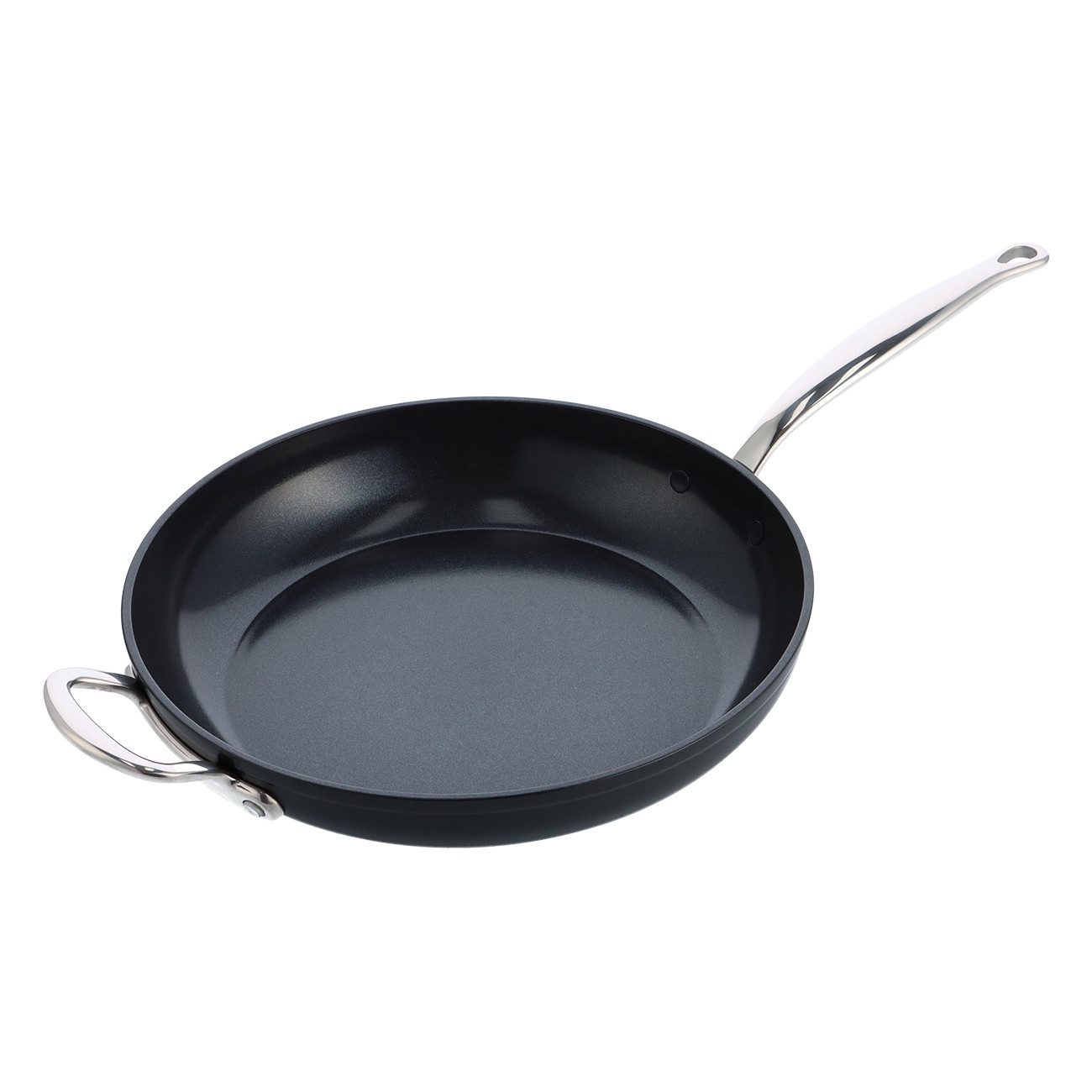 GREENPAN Bratpfanne Barcelona Pro Bratpfanne schwarz Keramik Spülmaschinengeeignet, Aluminium, Kratzfest, Keramik, alle Herdarten, Backofengeeignet, Ø 32 cm