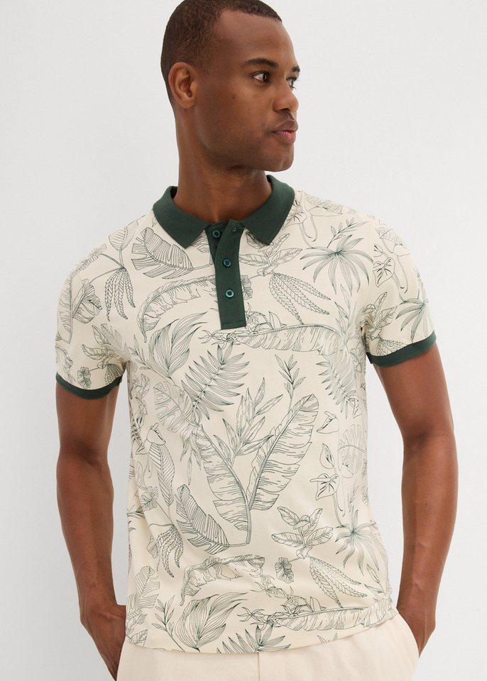 bonprix Poloshirt aus reiner Baumwolle, mit Polokragen, Kurzarm-Design, Regular Fit
