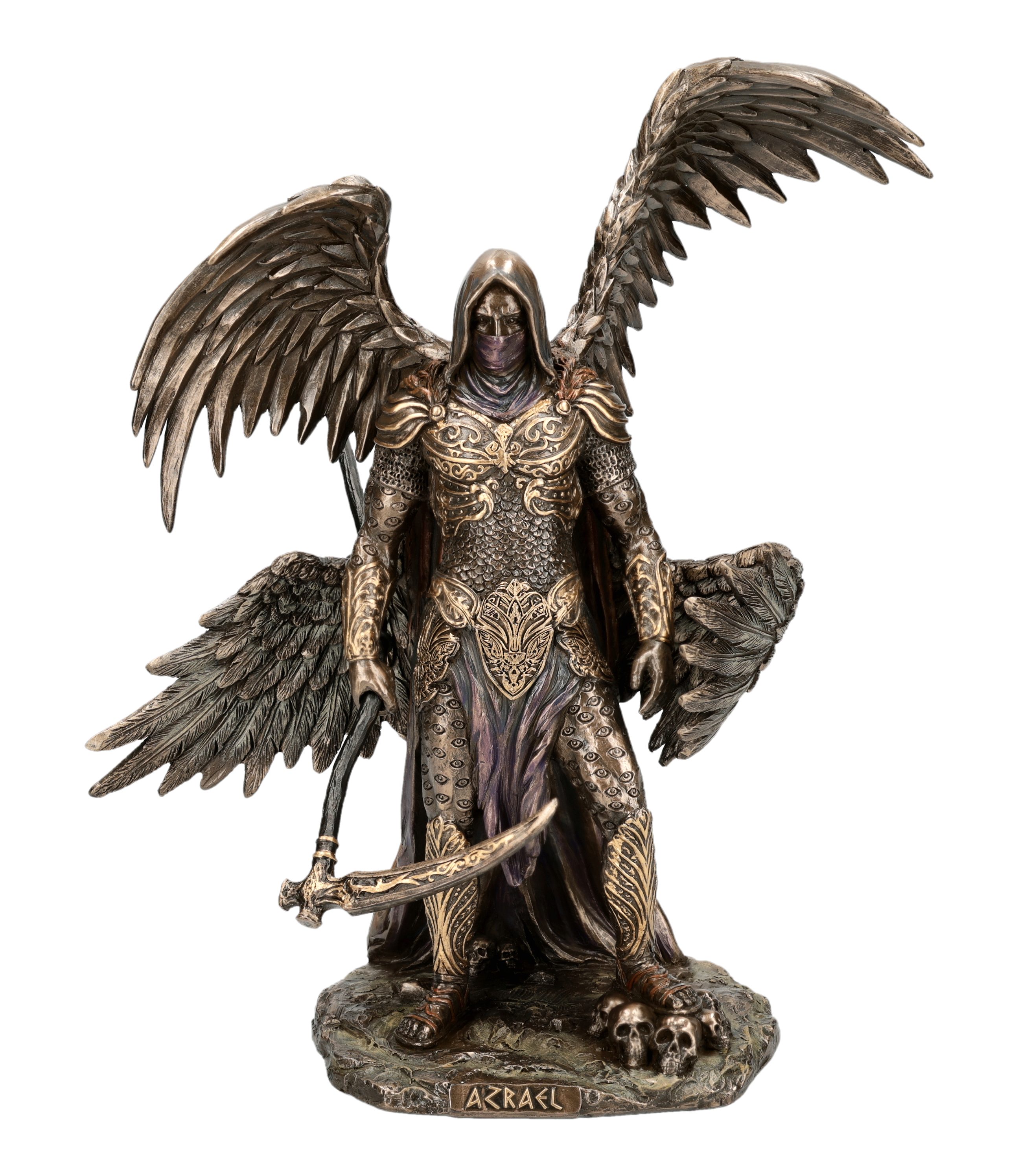Figuren Shop GmbH Dekofigur Azrael Figur – Erzengel Statue Gothic Deko Sammler 27 cm Dekofigur
