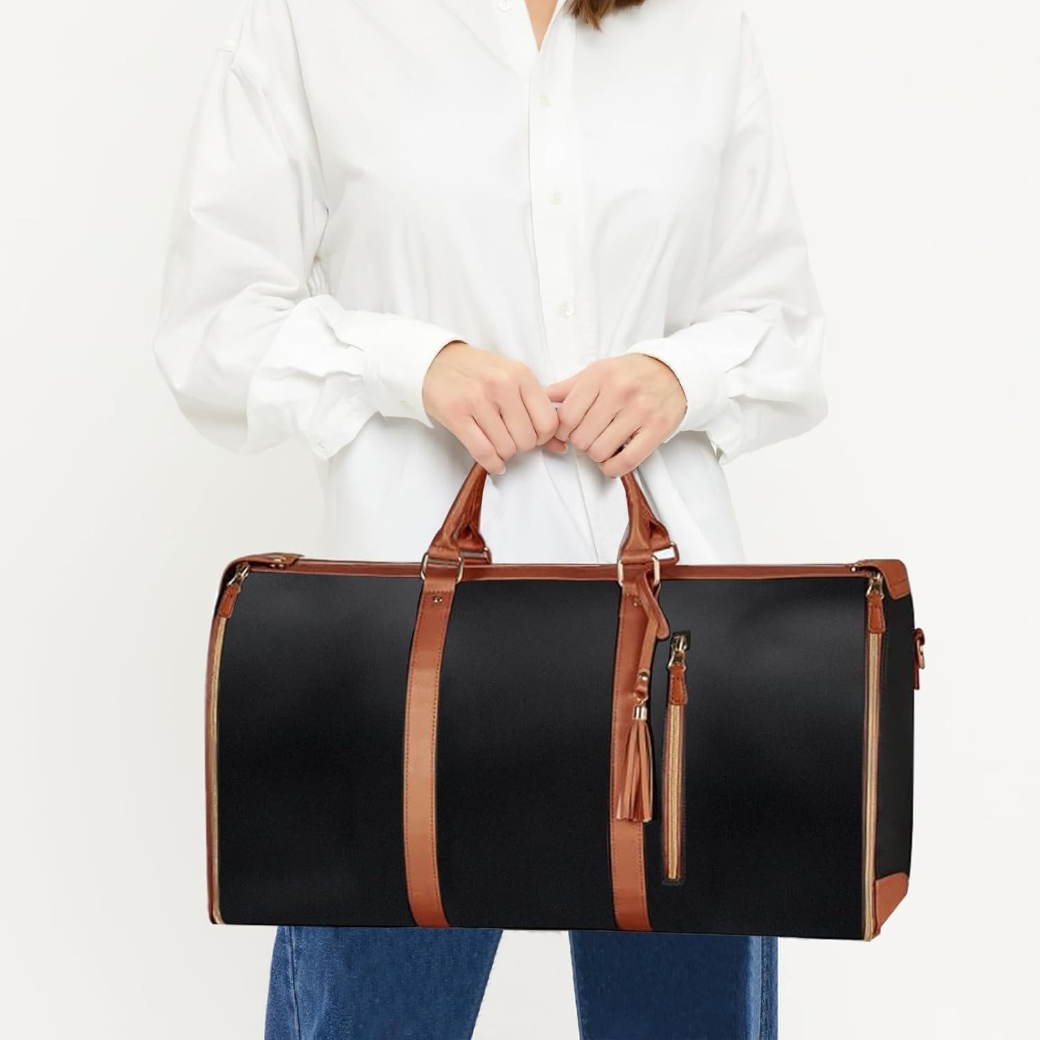 Coonoor Schultertasche Faltbare Reisetasche aus Leder,Wasserdichter günstig online kaufen