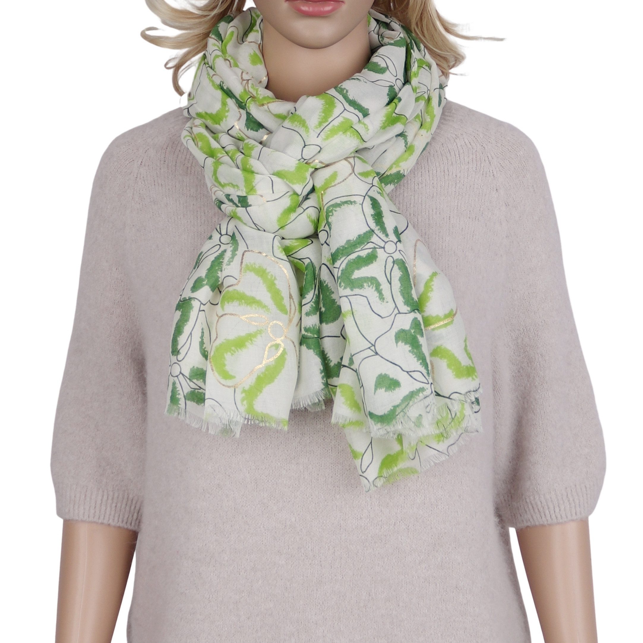 MIRROSI Modeschal Weicher & Leicht Großes Schal, ca.90x180cm, Goldprint, (5 günstig online kaufen