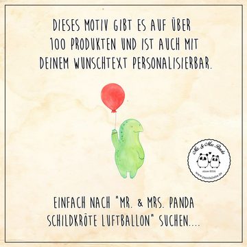Mr. & Mrs. Panda Rotweinglas Schildkröte Luftballon - Transparent - Geschenk, Geschenk für Weinlie, Premium Glas, Stilvolle Gravur