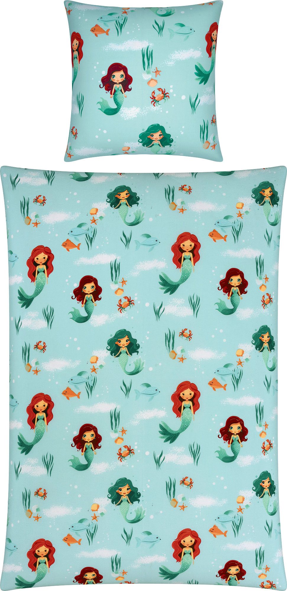 REDBEST Kinderbettwäsche Kinder-Bettwäsche, Renforcé, Renforcé Motiv: Meerj günstig online kaufen