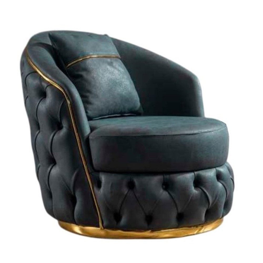 Xlmoebel Chesterfield-Sessel Chesterfield-Sessel im Barock-Rokoko-Stil mit modernem Polster (1-St., Sessel), Hergestellt in Europa