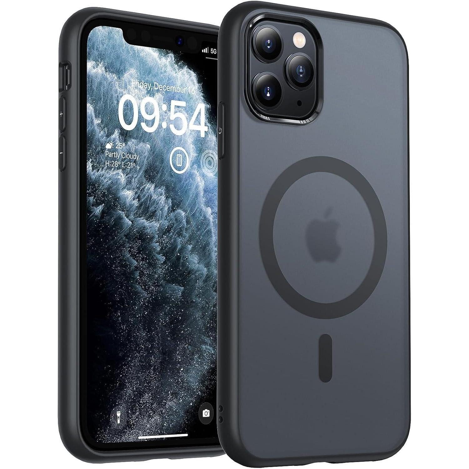 LuxusKollektion Handyhülle Hülle iPhone 11 Pro Schwarz Matt Magnetisch