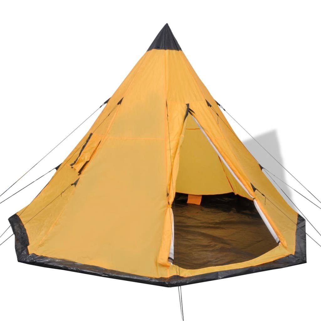 Gelb 290x270x225 für Tipi-Zelt cm, Personen,Gr. DOTMALL 4 PE-Boden Campingzelt