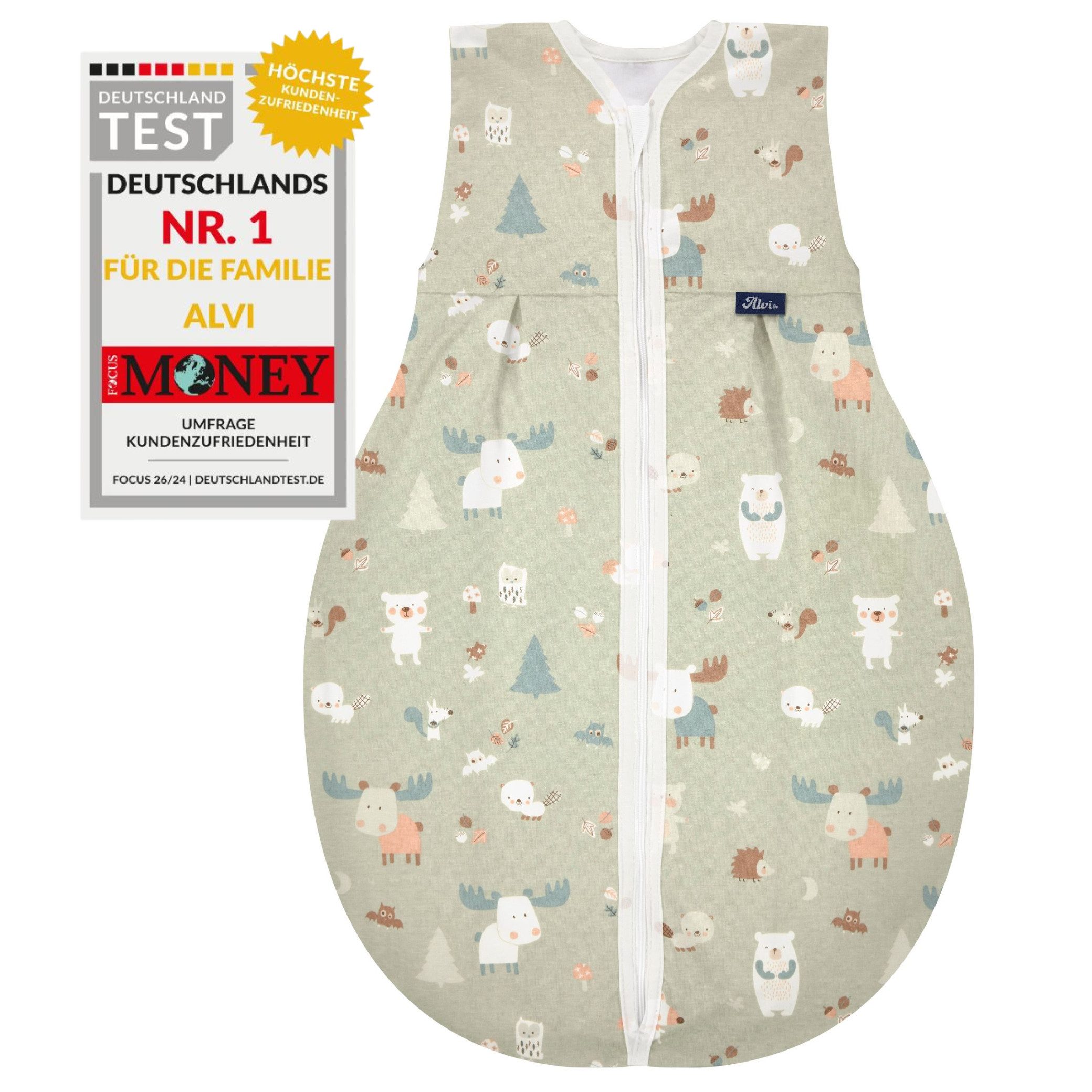 Alvi® Babyschlafsack Baby Kugelschlafsack Molton Baby Forest günstig online kaufen