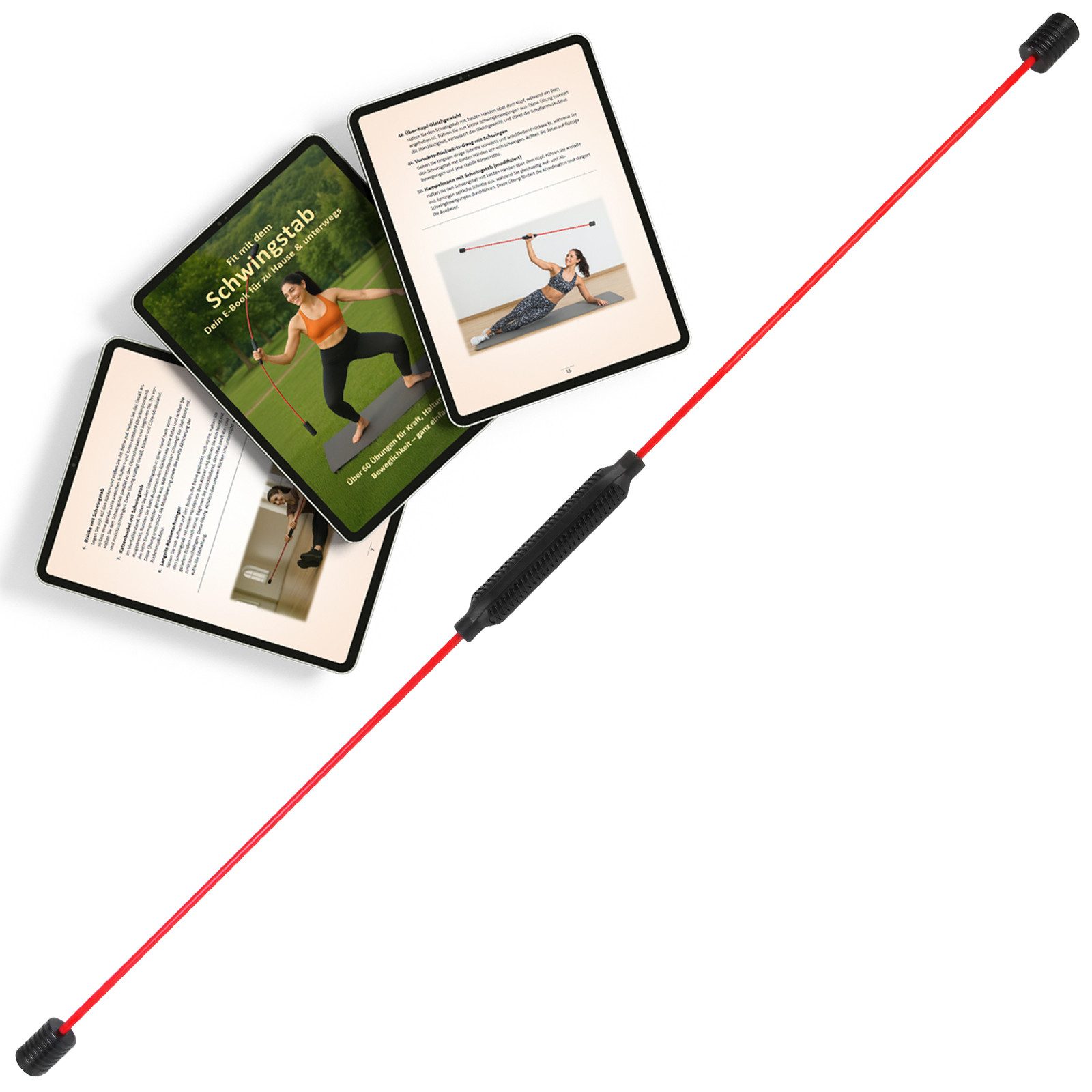 ALPIDEX Swingstick Schwingstab Fitness Swingstick inkl. E-Book mit Übungen